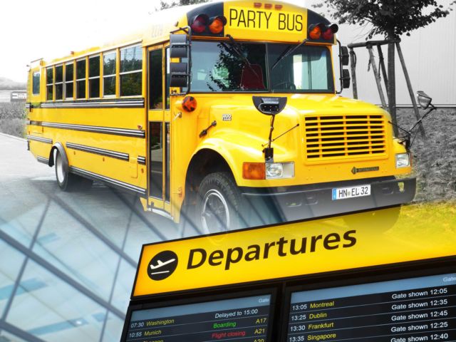 American School Party Bus Airport Transfer