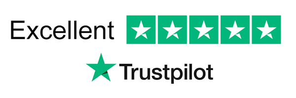 Trustpilot (Logo Black & 5 Stars)