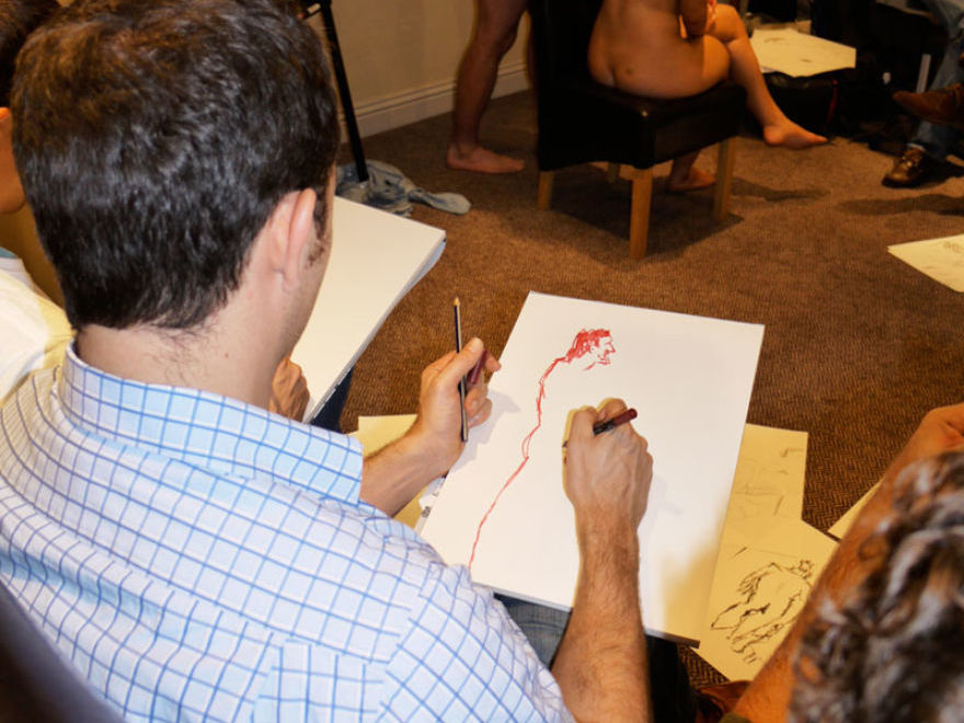 Nude Female Life Drawing Birthday Party