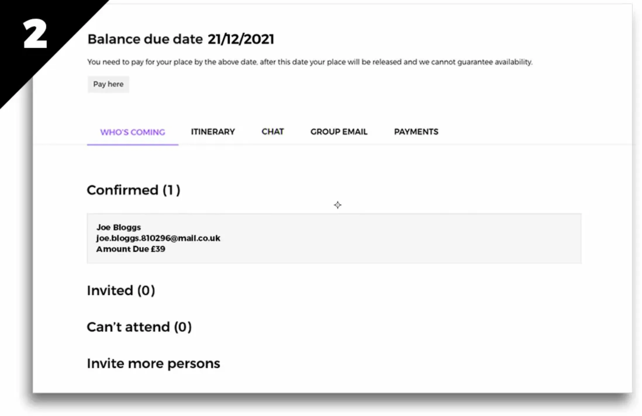 My Events VIP Area - Send Out Invitations