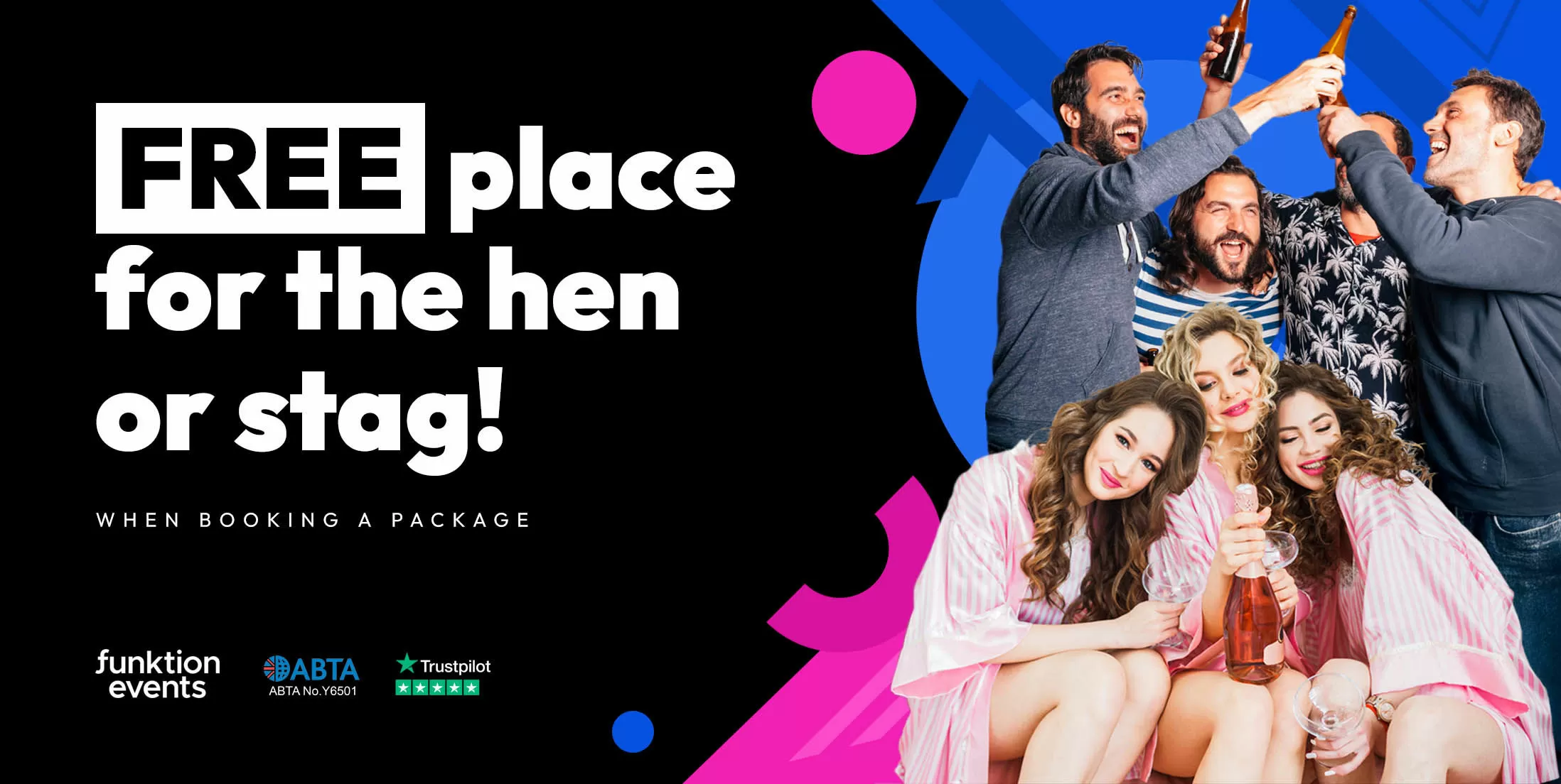 Free place for the hen on hen party package bookings