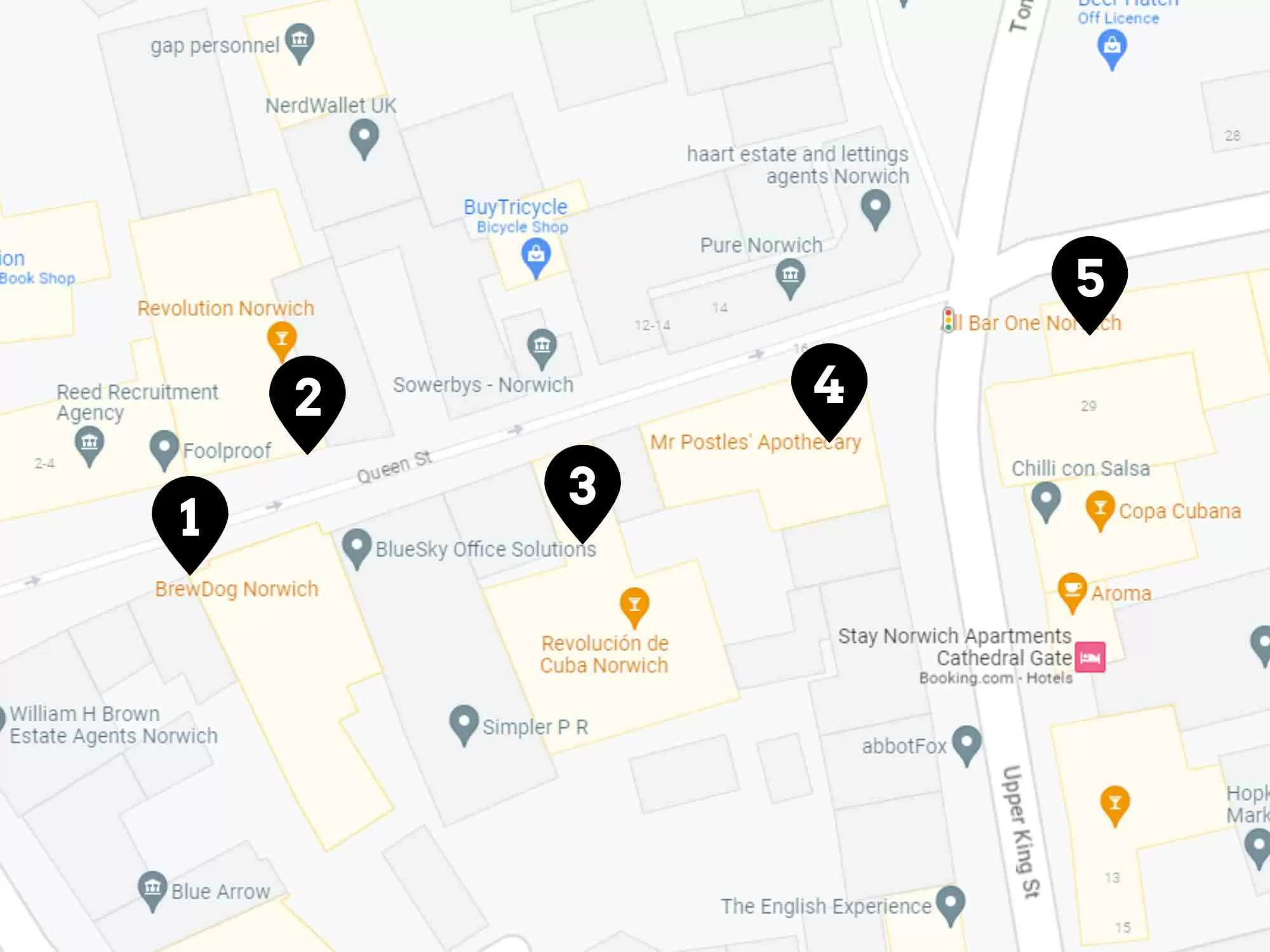 Hen Party Bar Crawl - Queen Street Norwich