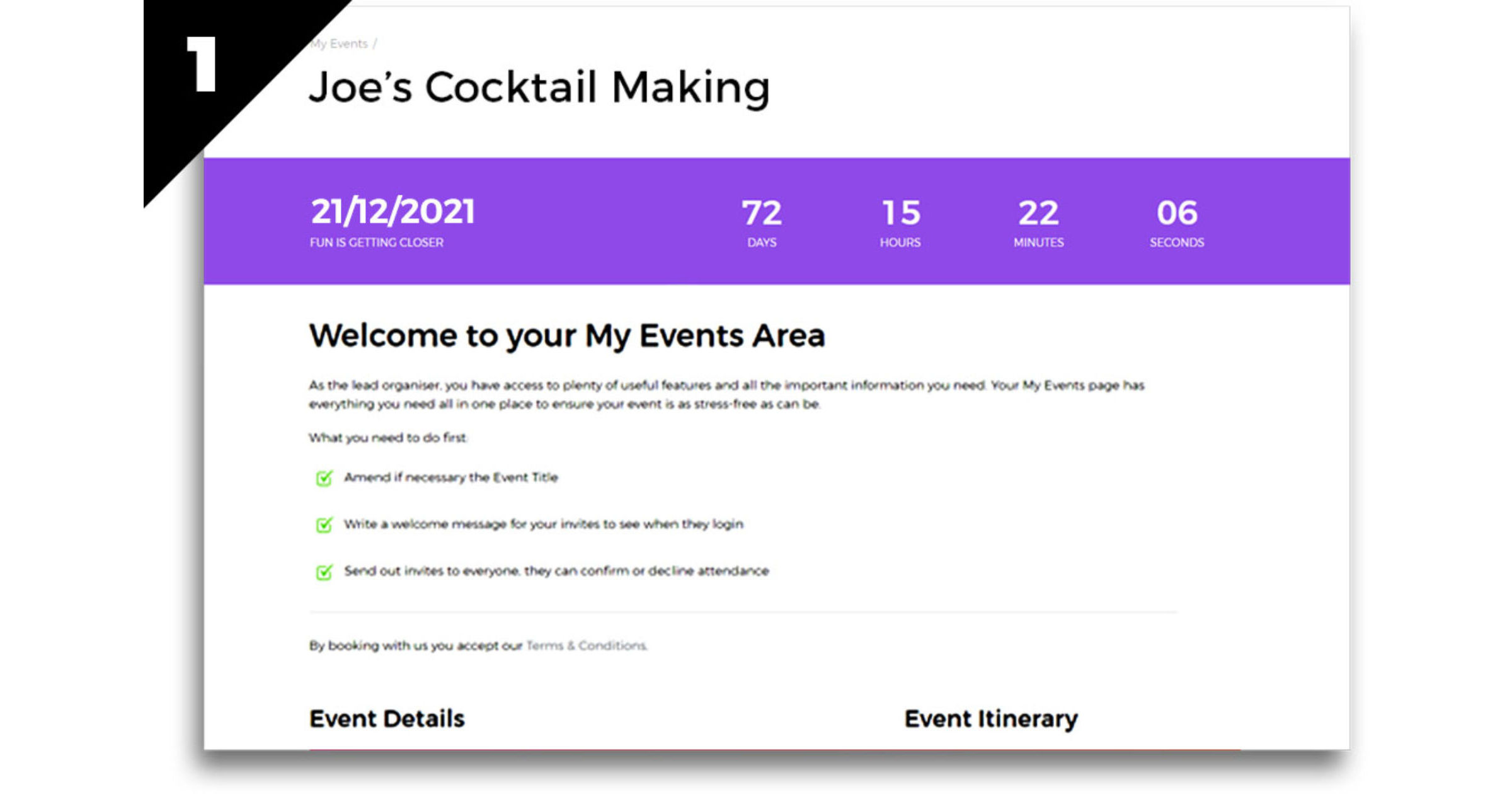 My Events VIP Area - Hassle Free