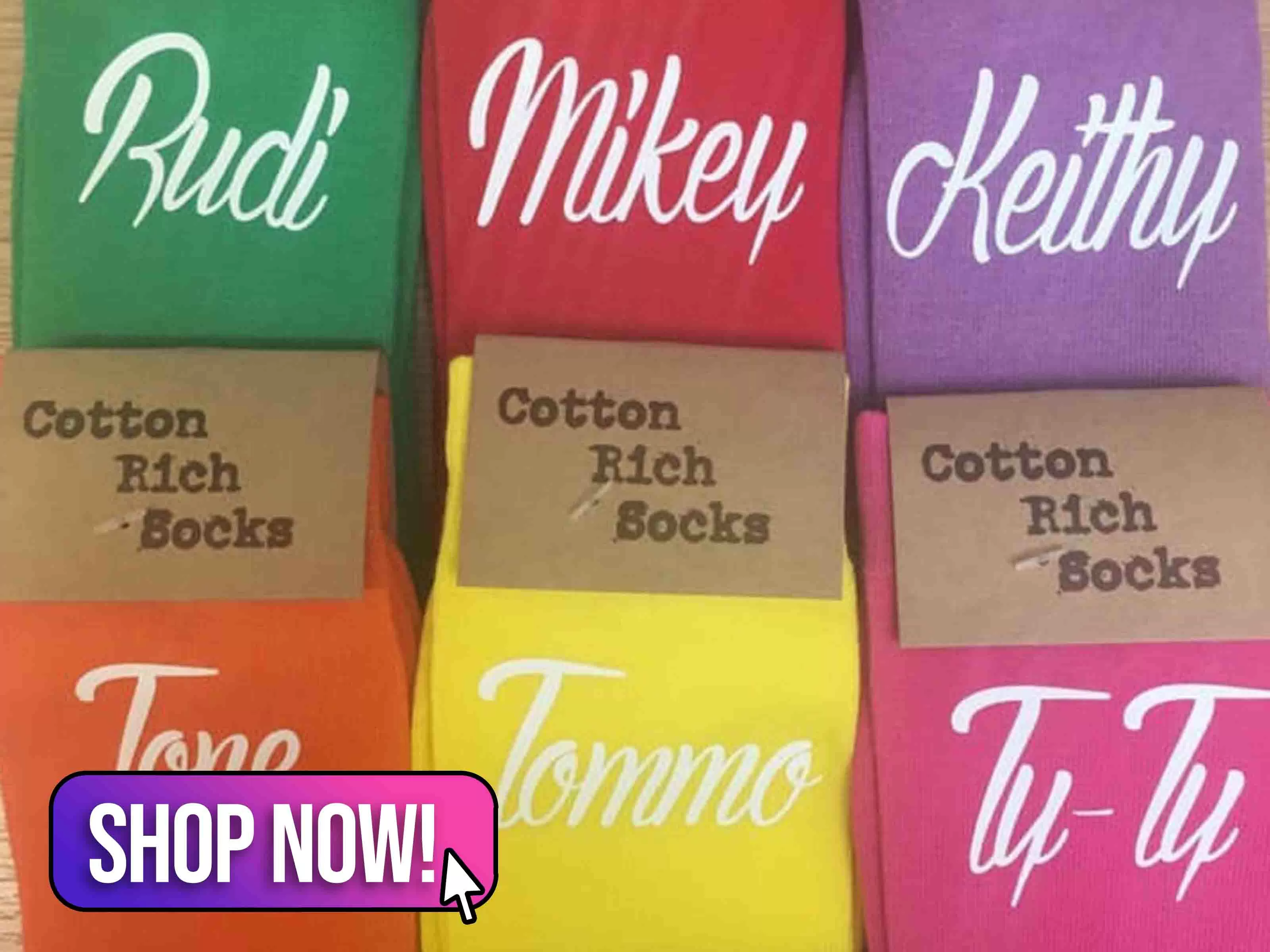 Personalised Name Socks - weddingsockshop