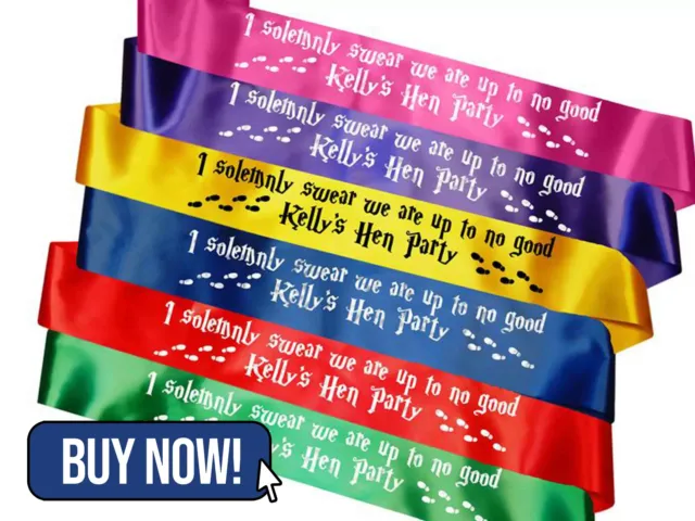 I Solemnly Swear Hen Party Sash