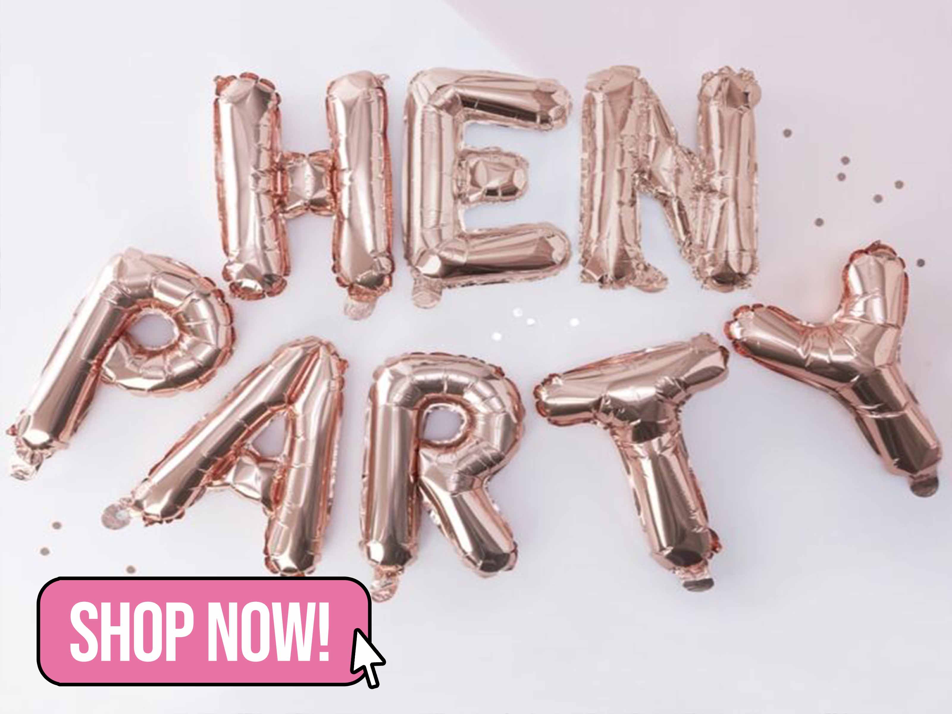 ROSE GOLD HEN PARTY BALLOON BUNTING - Ginger Ray
