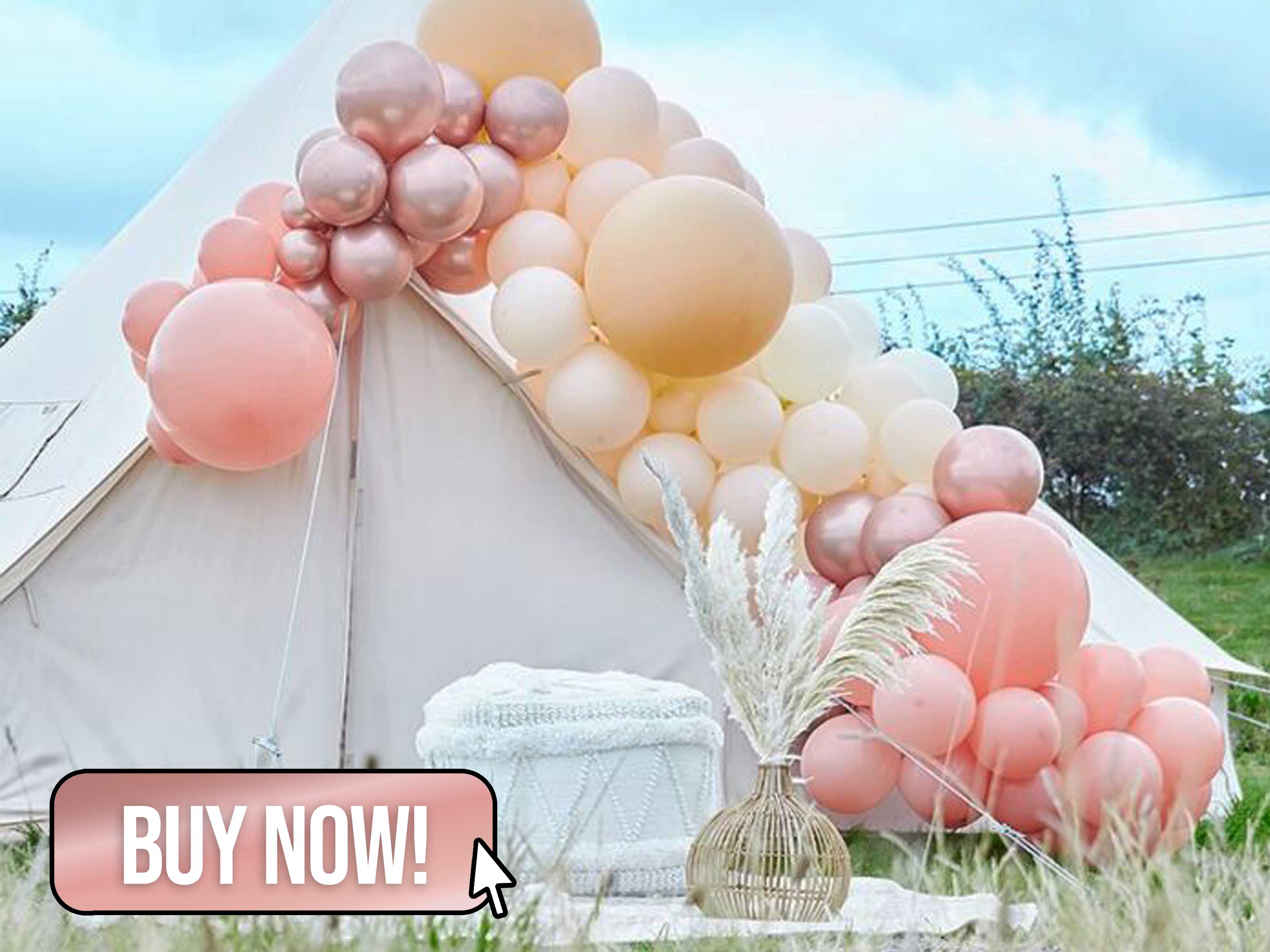 Luxe Peach Nude and Rose Gold Balloon Arch Kit