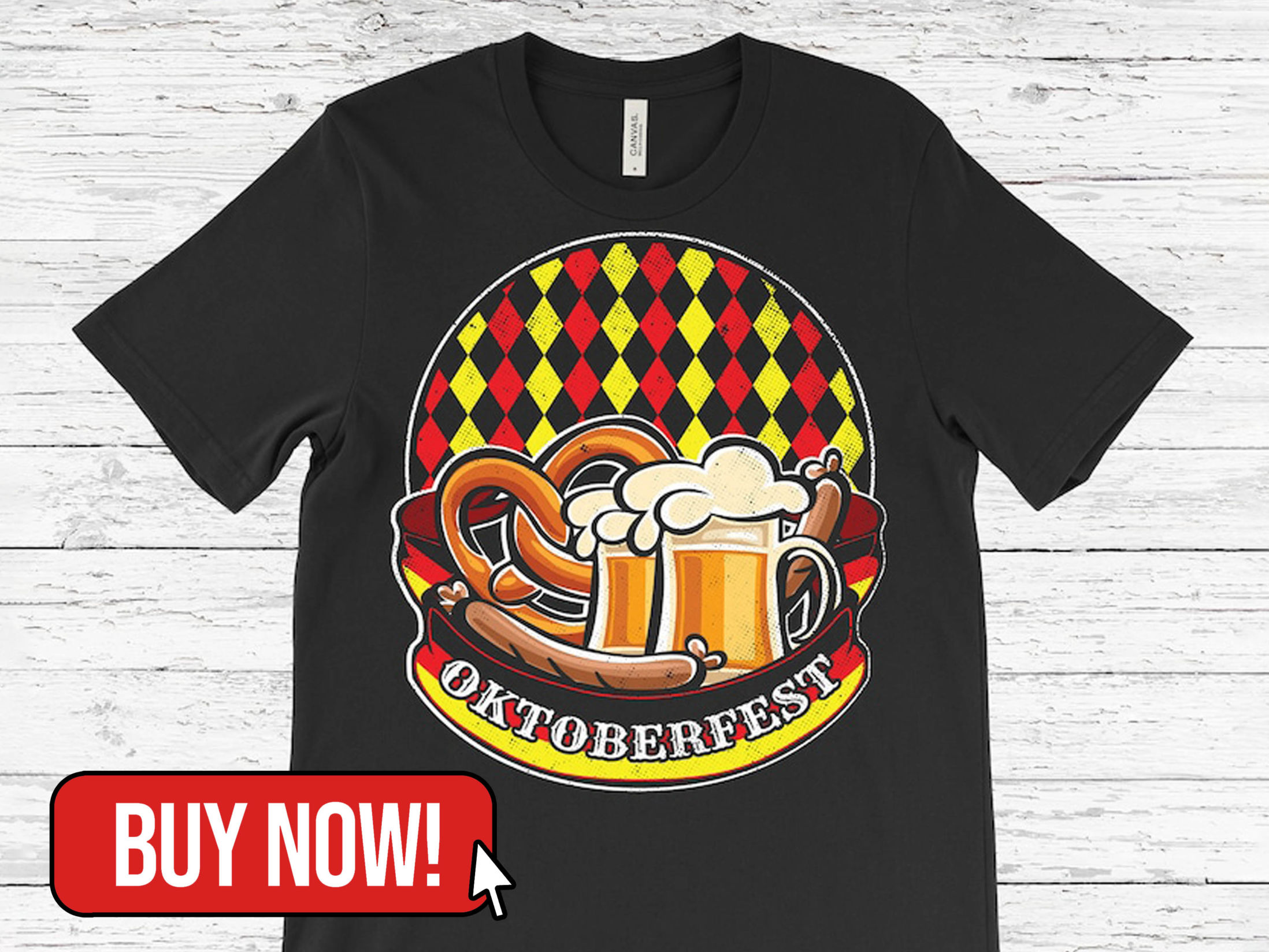 Oktoberfest Sausage Pretzel Beer T-Shirt