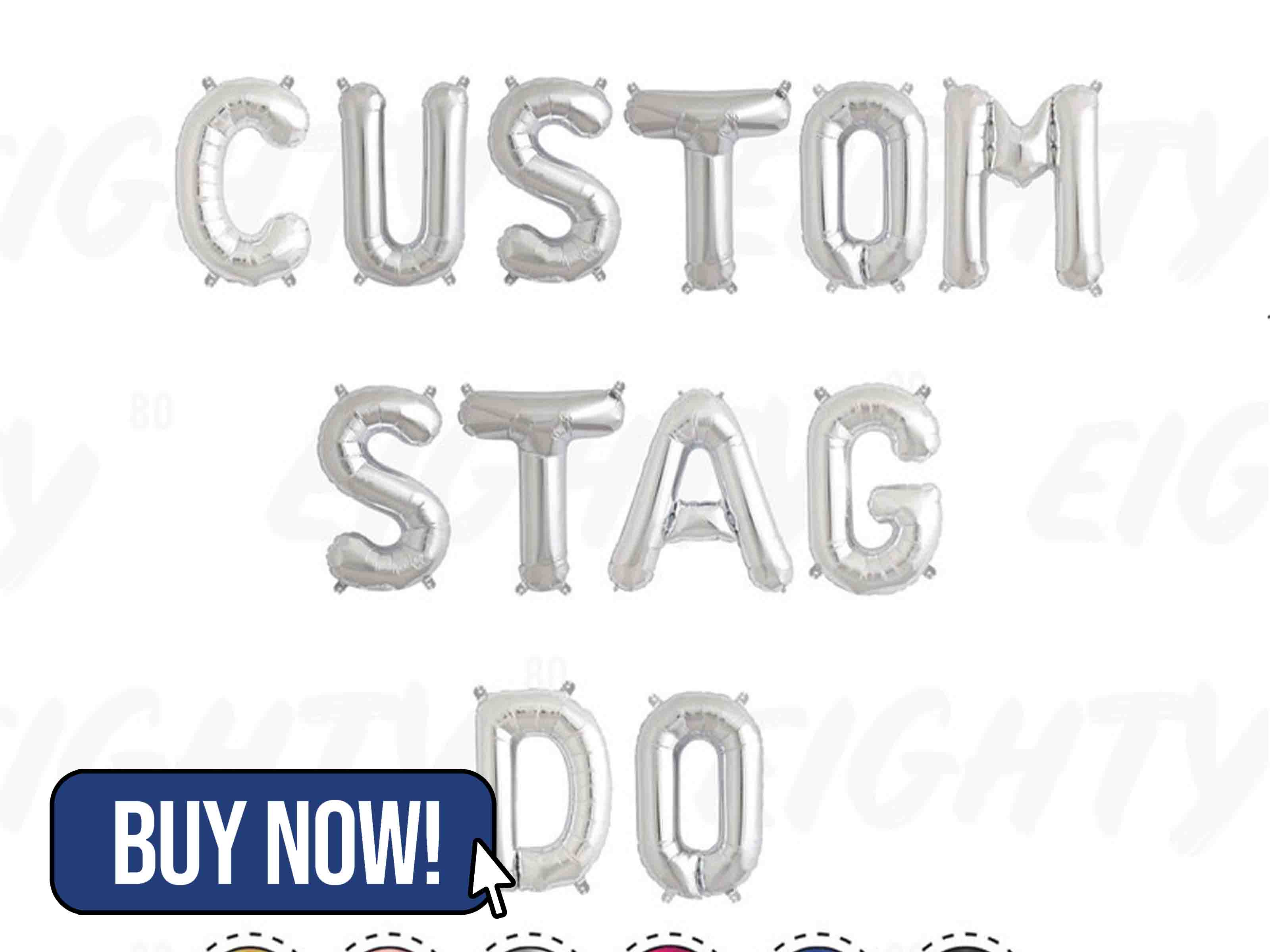 Custom Stag Do Balloons - Eighty80Love