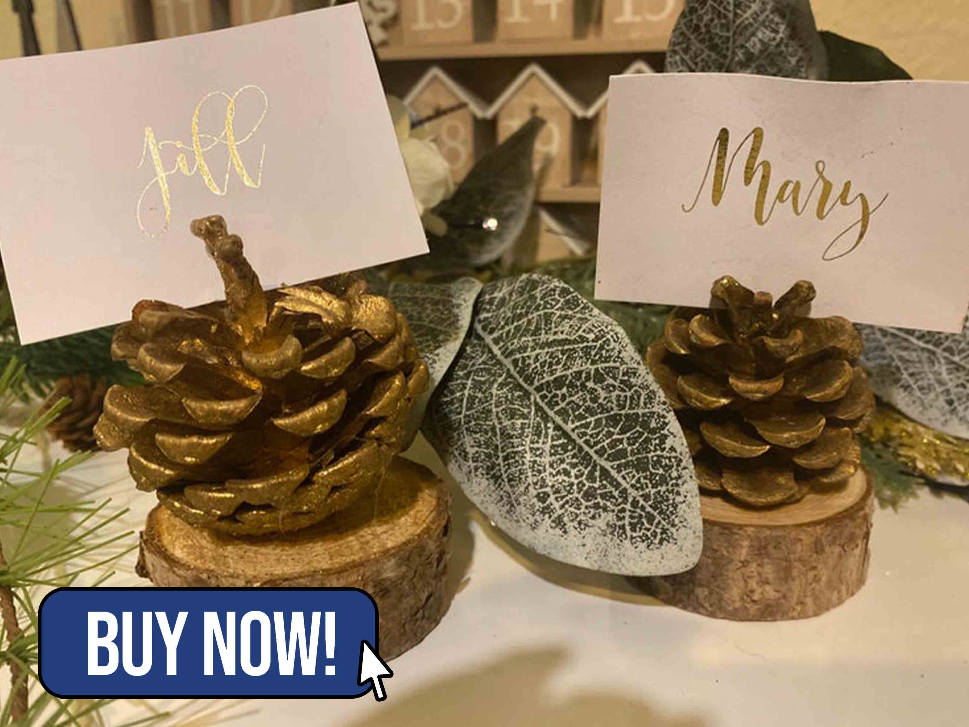 Pine Cone Place Card Holders - WoolAvalanche