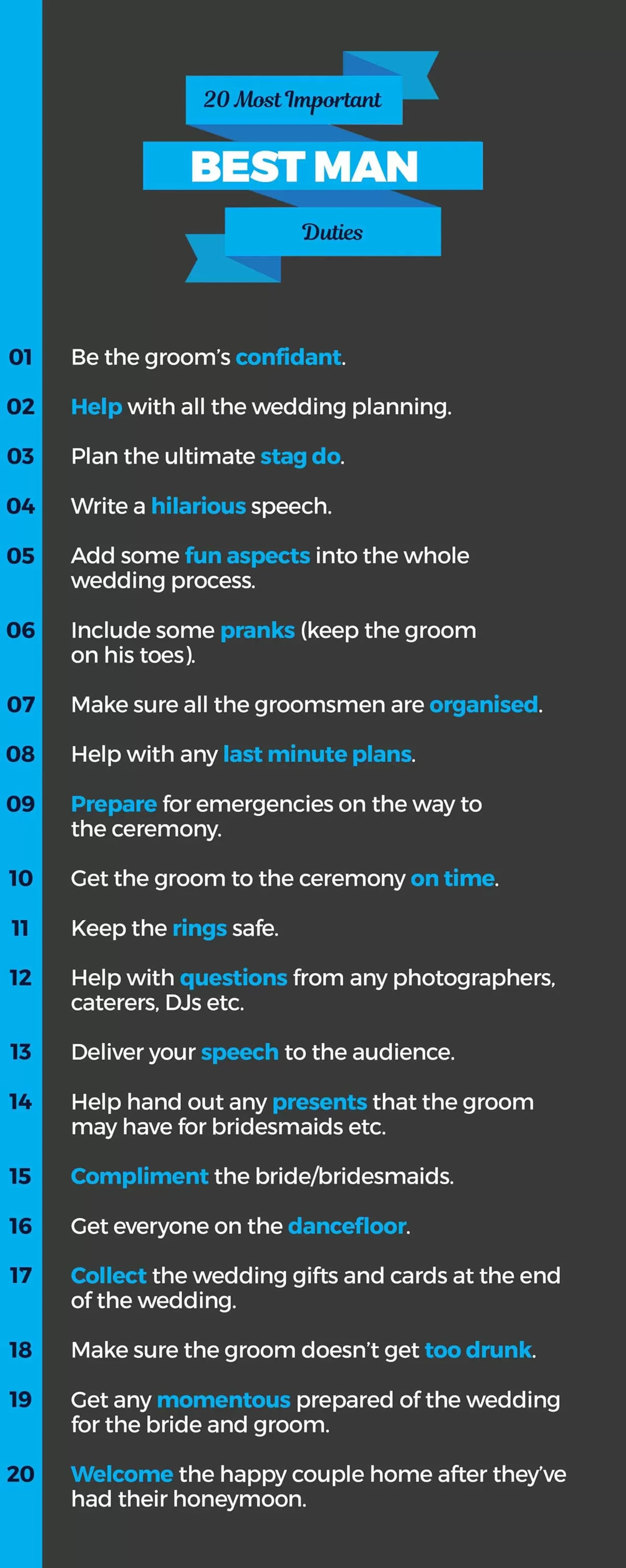 20 Most Important Best Man Duties
