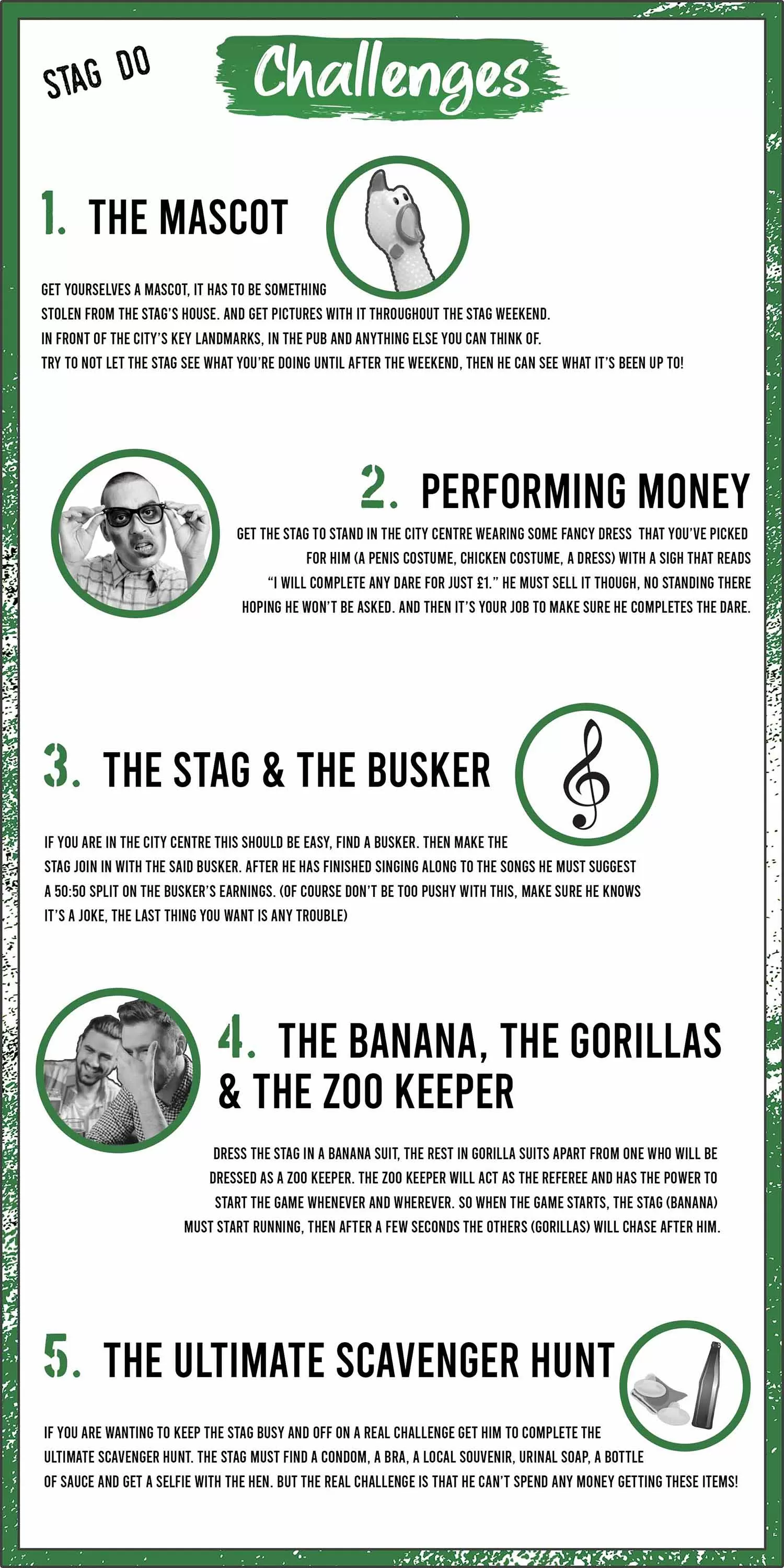 5 Funny Stag Forfeit Ideas