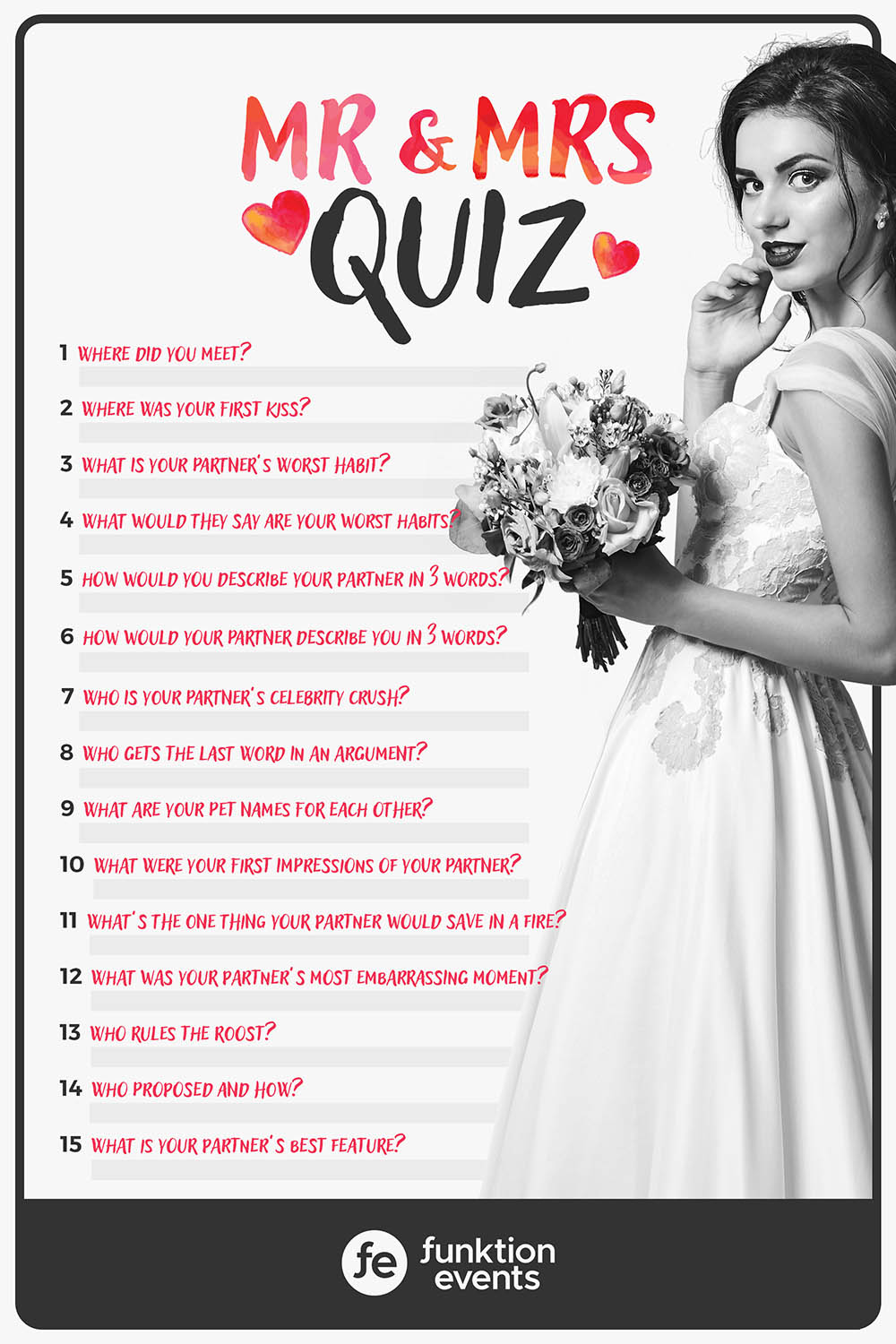 Printable Mr & Mrs Questions Quiz