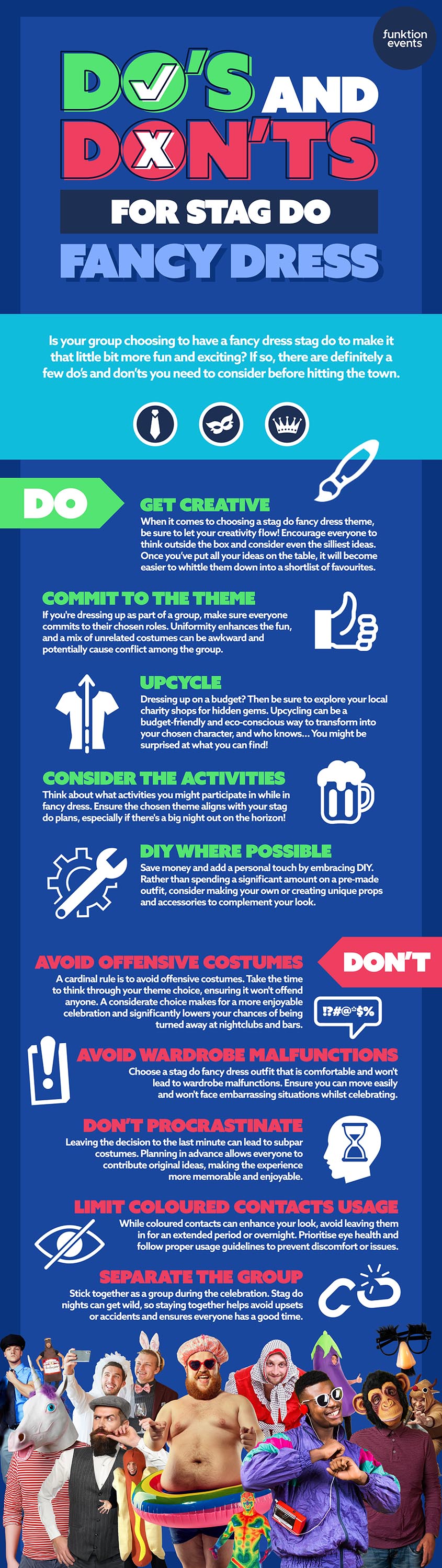 Stag Do Fancy Dress Do's & Don'ts Infographic