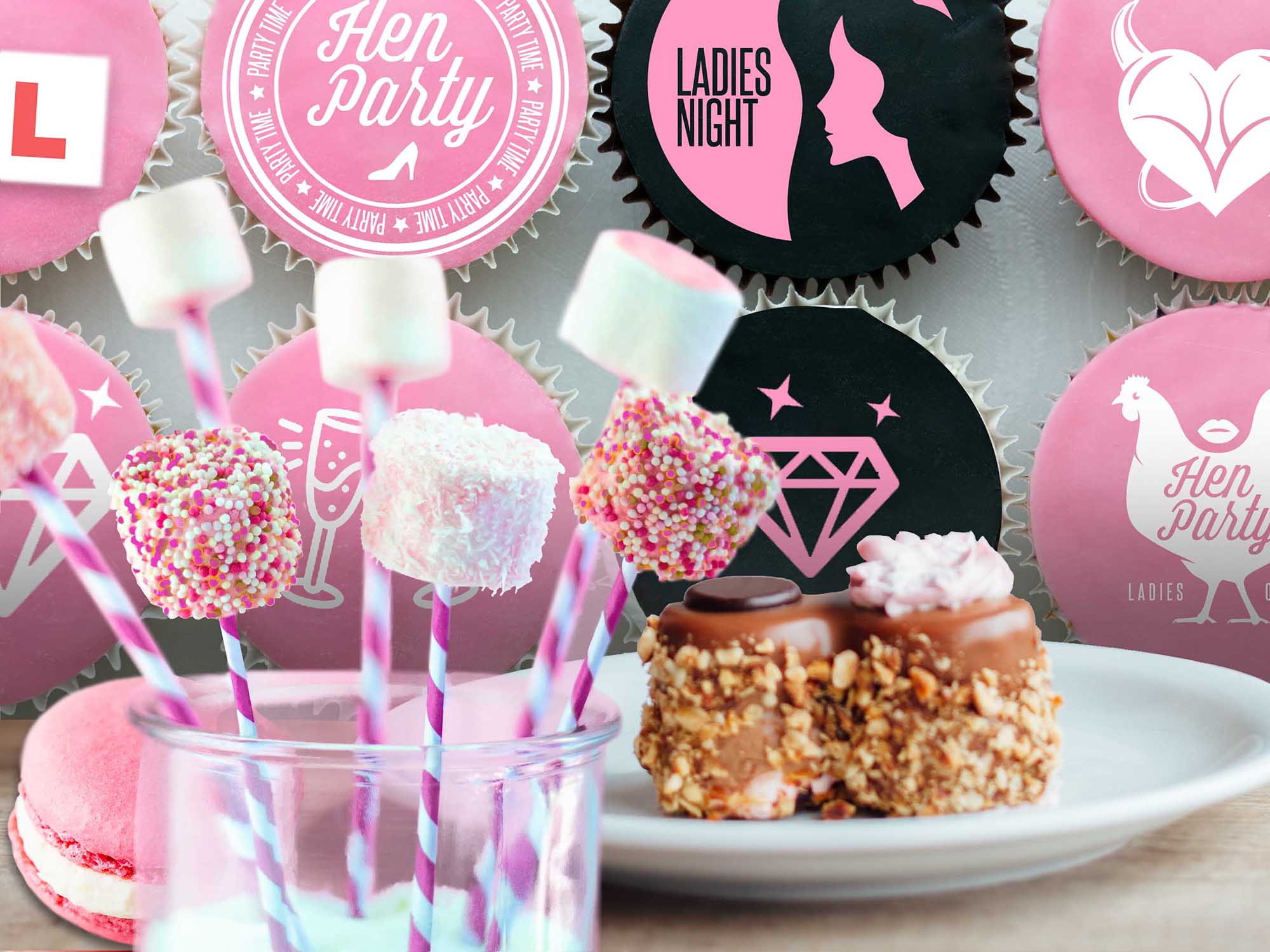 Hen Party Cupcakes & Macaroons