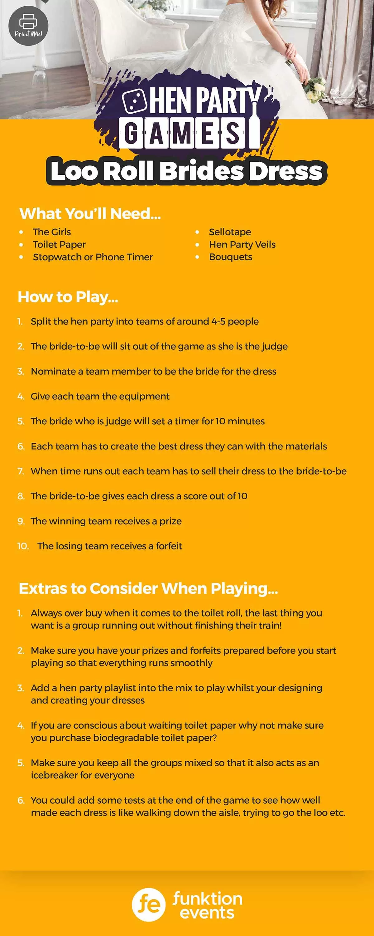 Hen Party Game - Loo Roll Bride's Dress