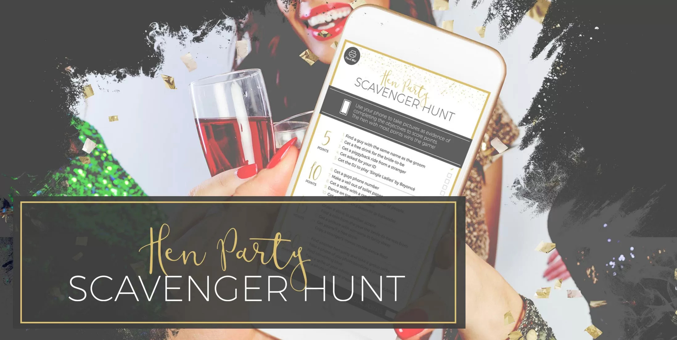 Hen Party Scavenger Hunt Game 20 Unique Treasure Hunt Ideas — free download