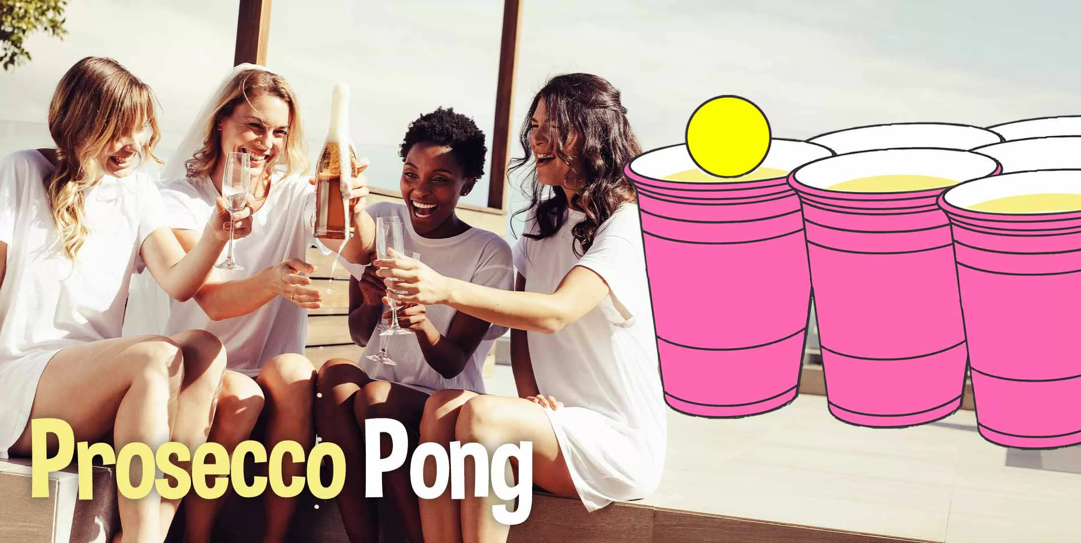 Prosecco Pong Hen Party Drinking Game