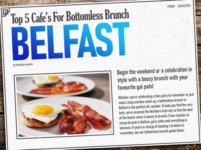 Best Bottomless Brunch in Belfast