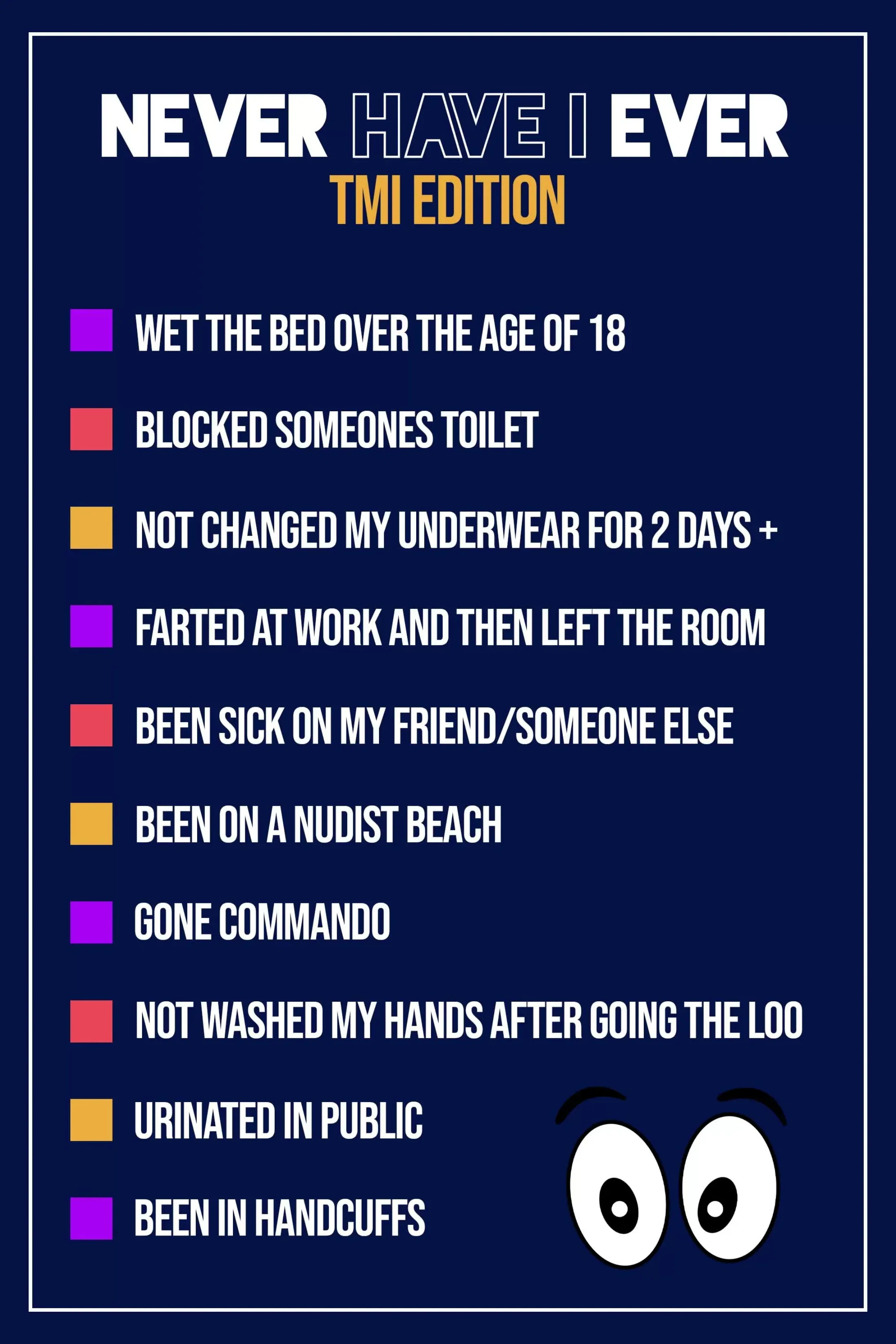 Never Have I Ever - TMI