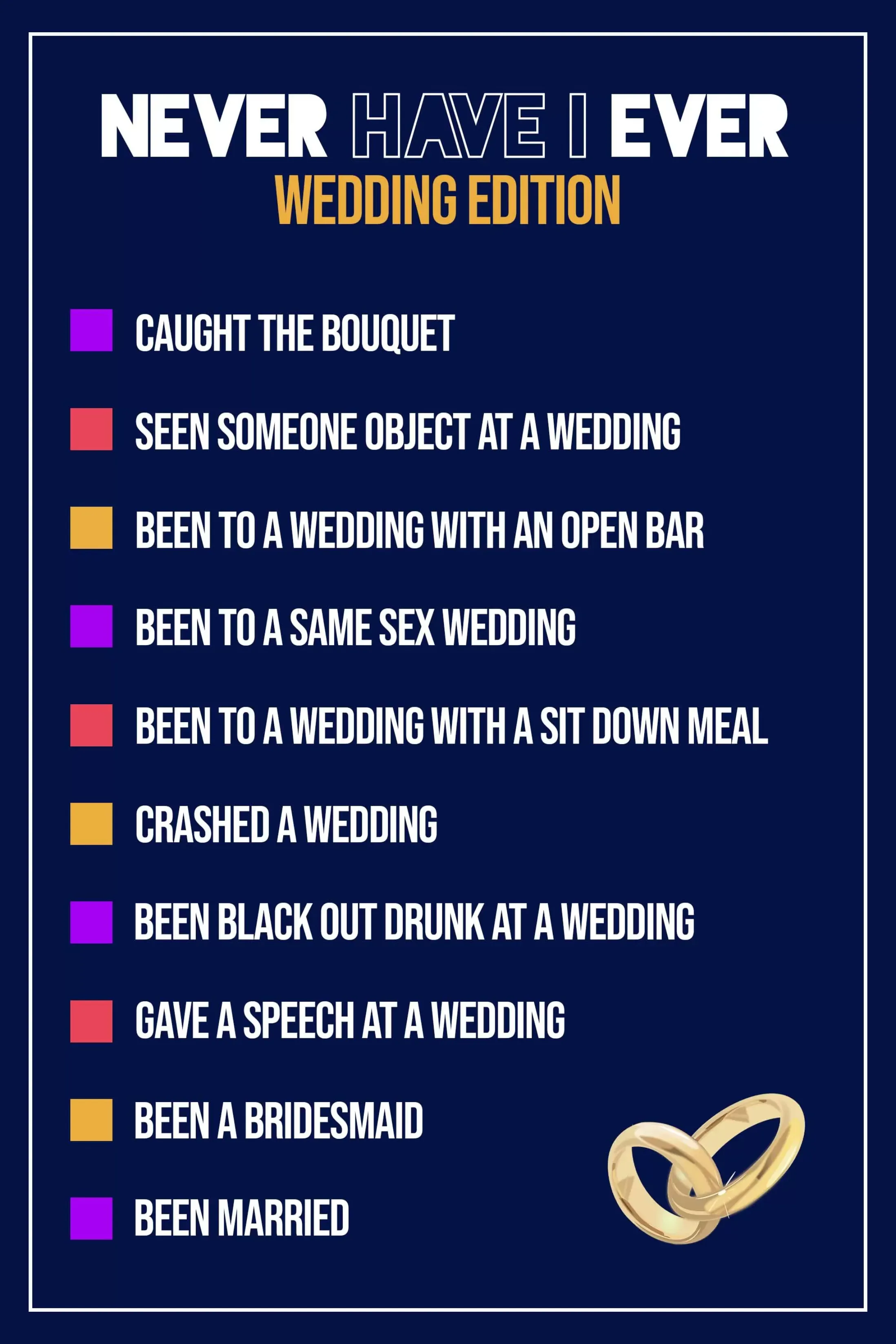 Never Have I Ever - Wedding