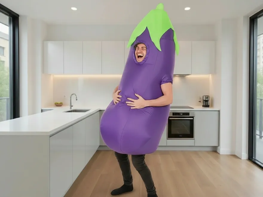 Giant Inflatable Egg Plant Emoji Outfit - Amazon