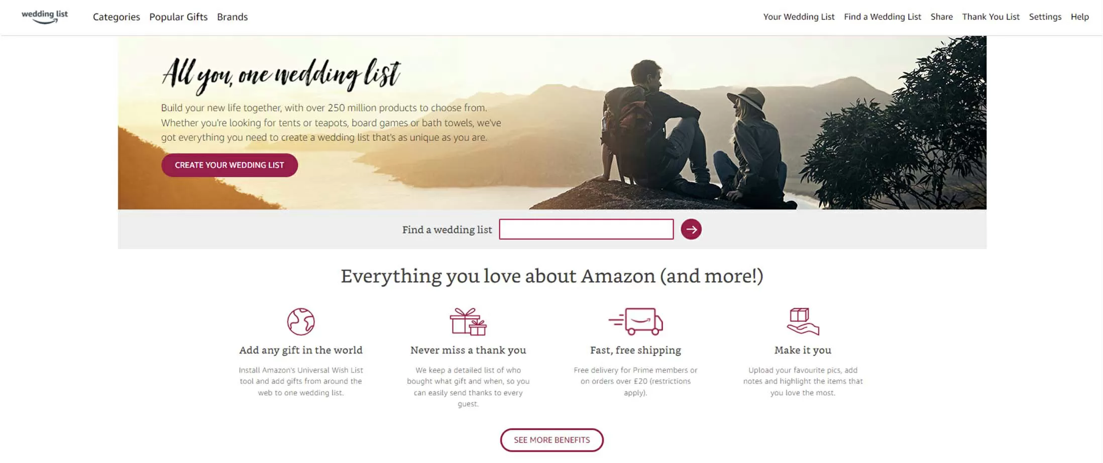 Wedding Gift Lists - Amazon Wedding List