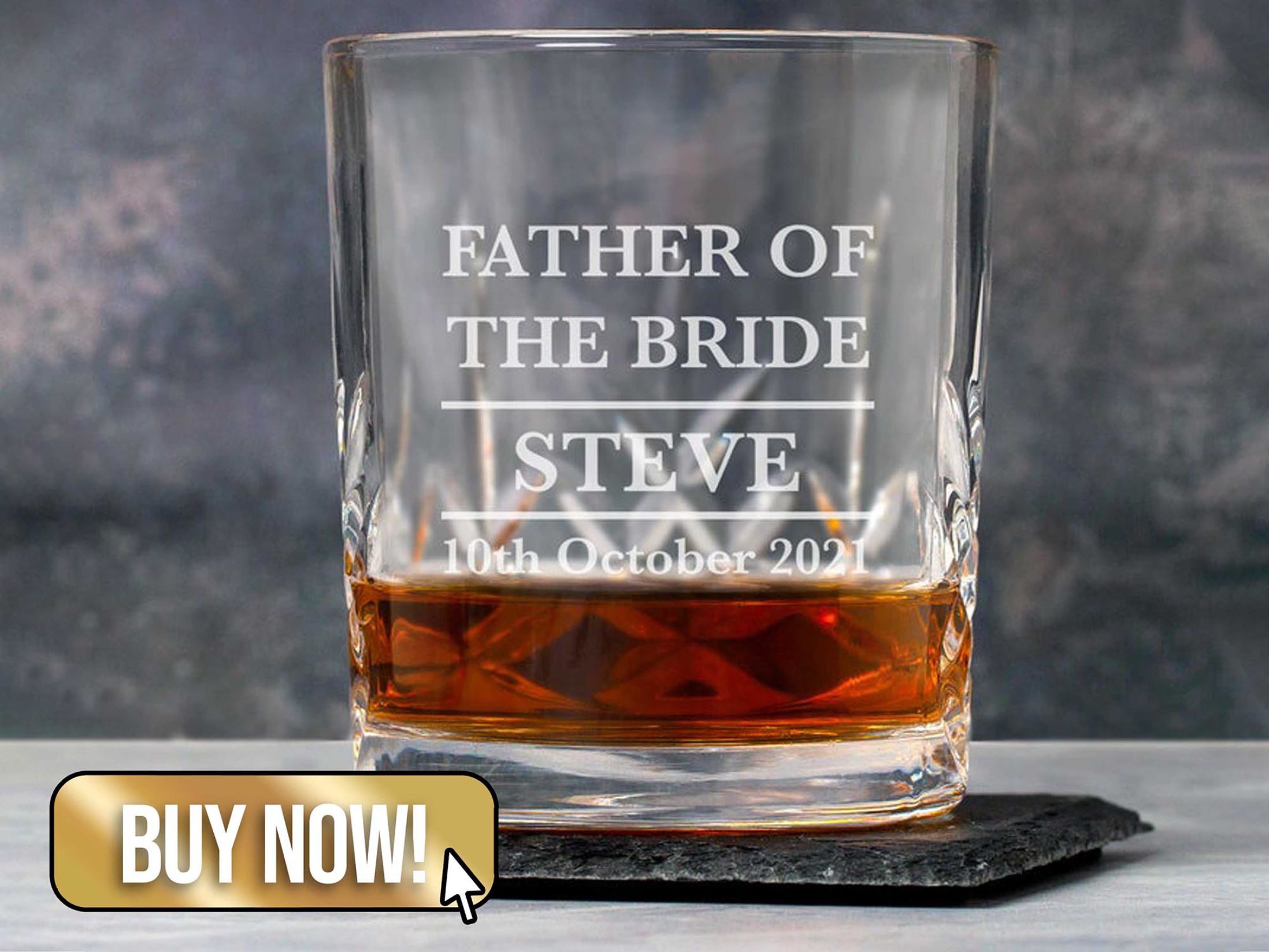 Father of the Bride Whisky Glass