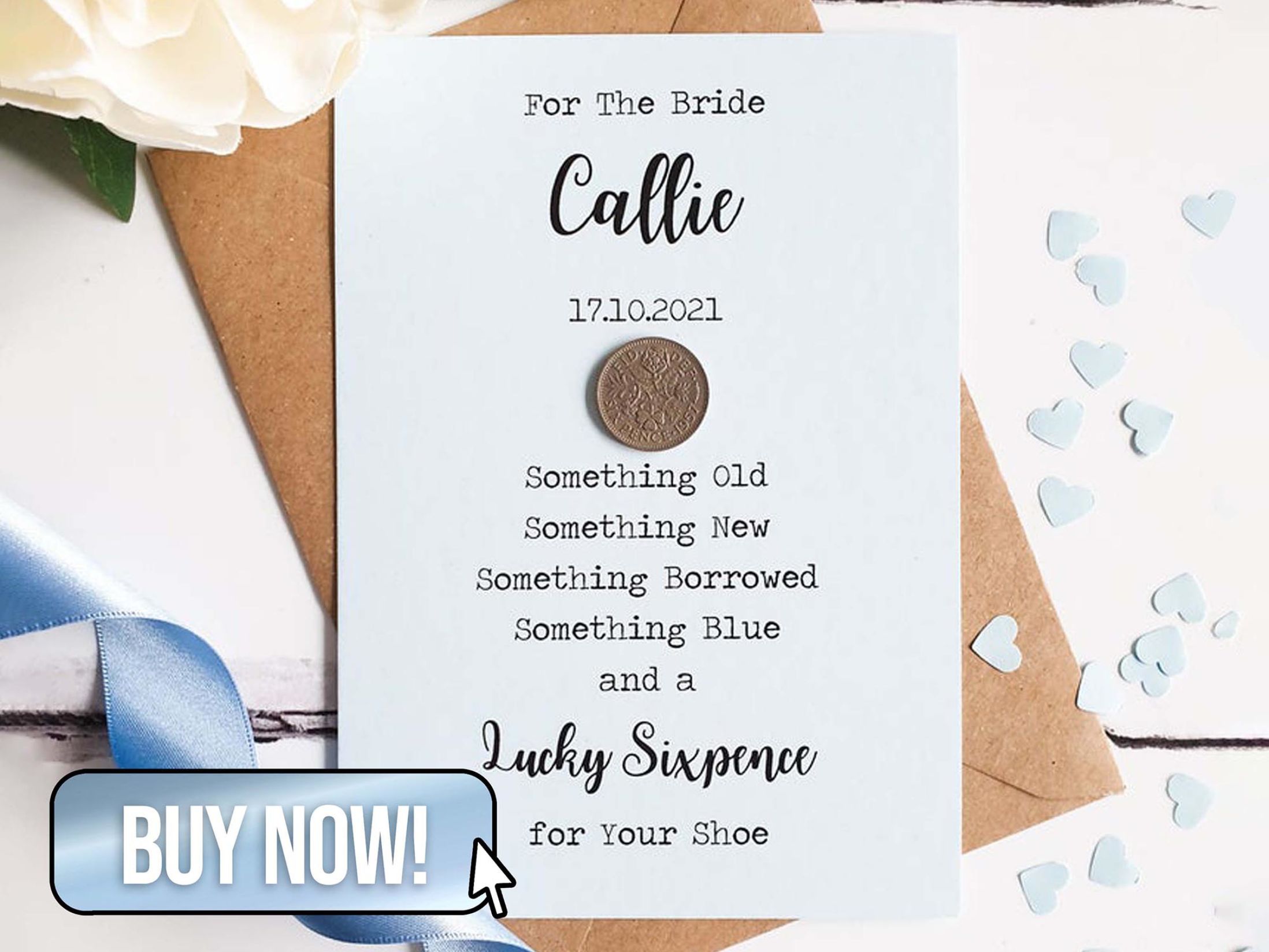 Lucky Sixpence Gift for Bride