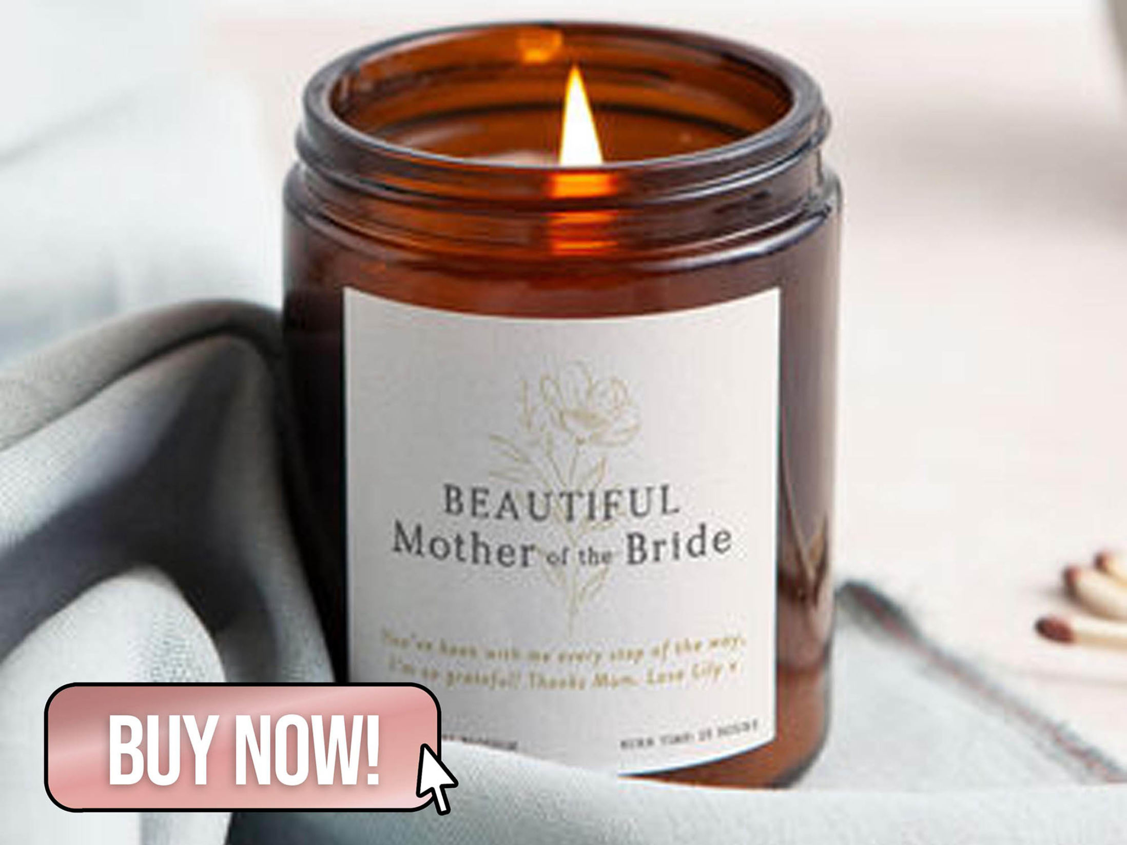 Mother of the Bride Personalised Candle