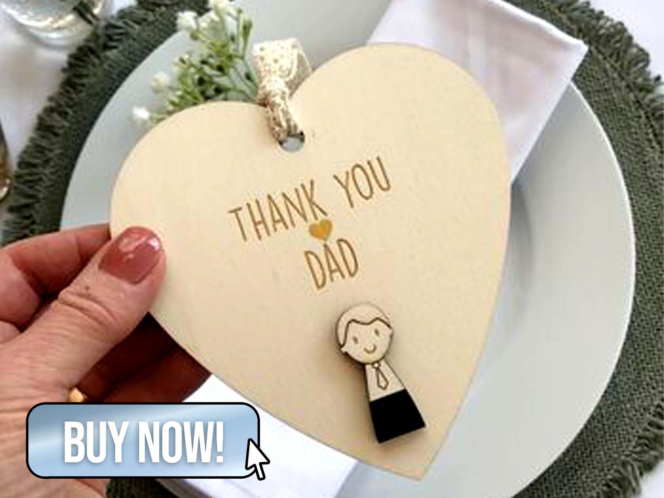 Personalised Father of the Bride Heart