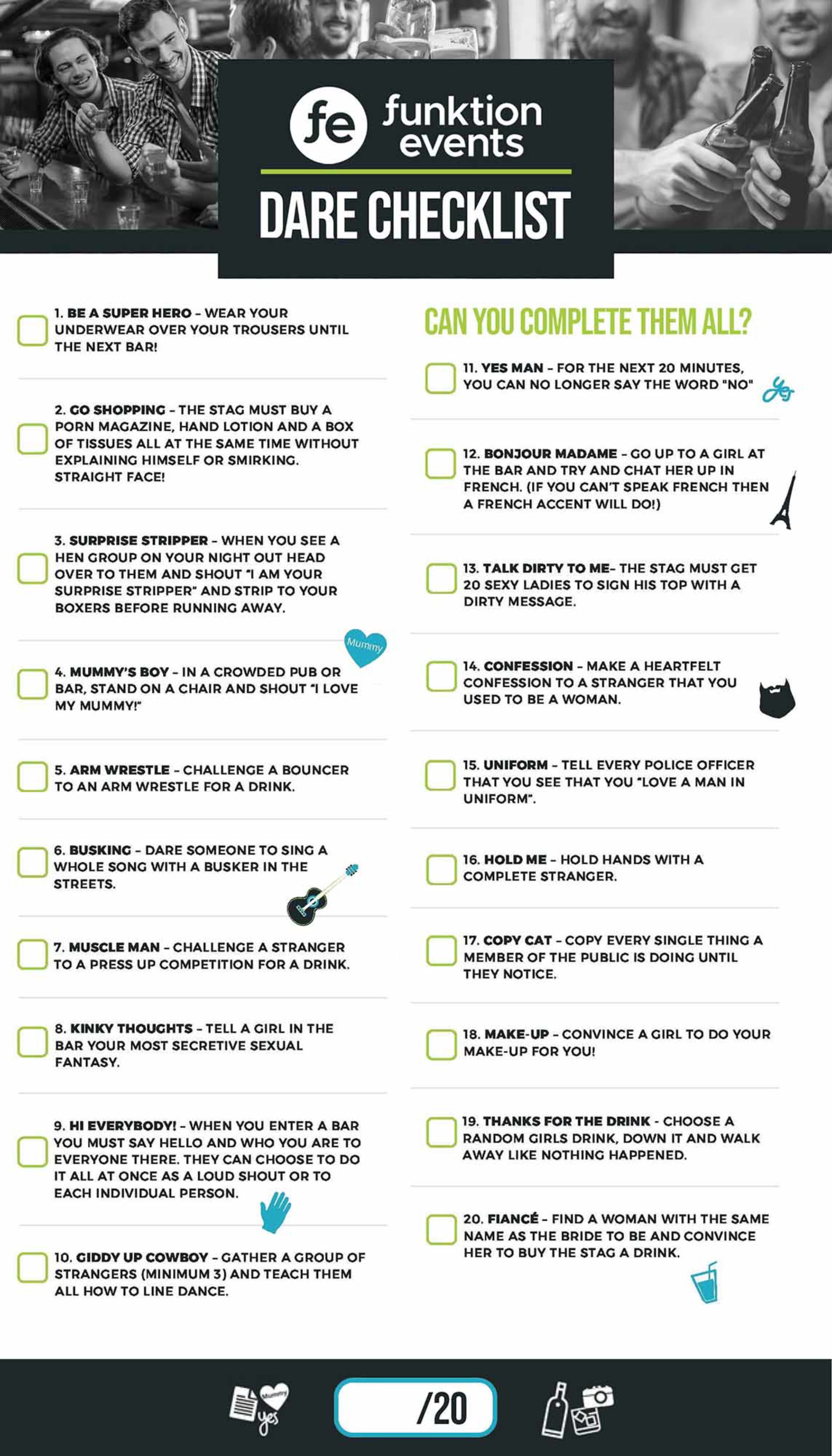 Top 20 Stag Do Dares for 2021