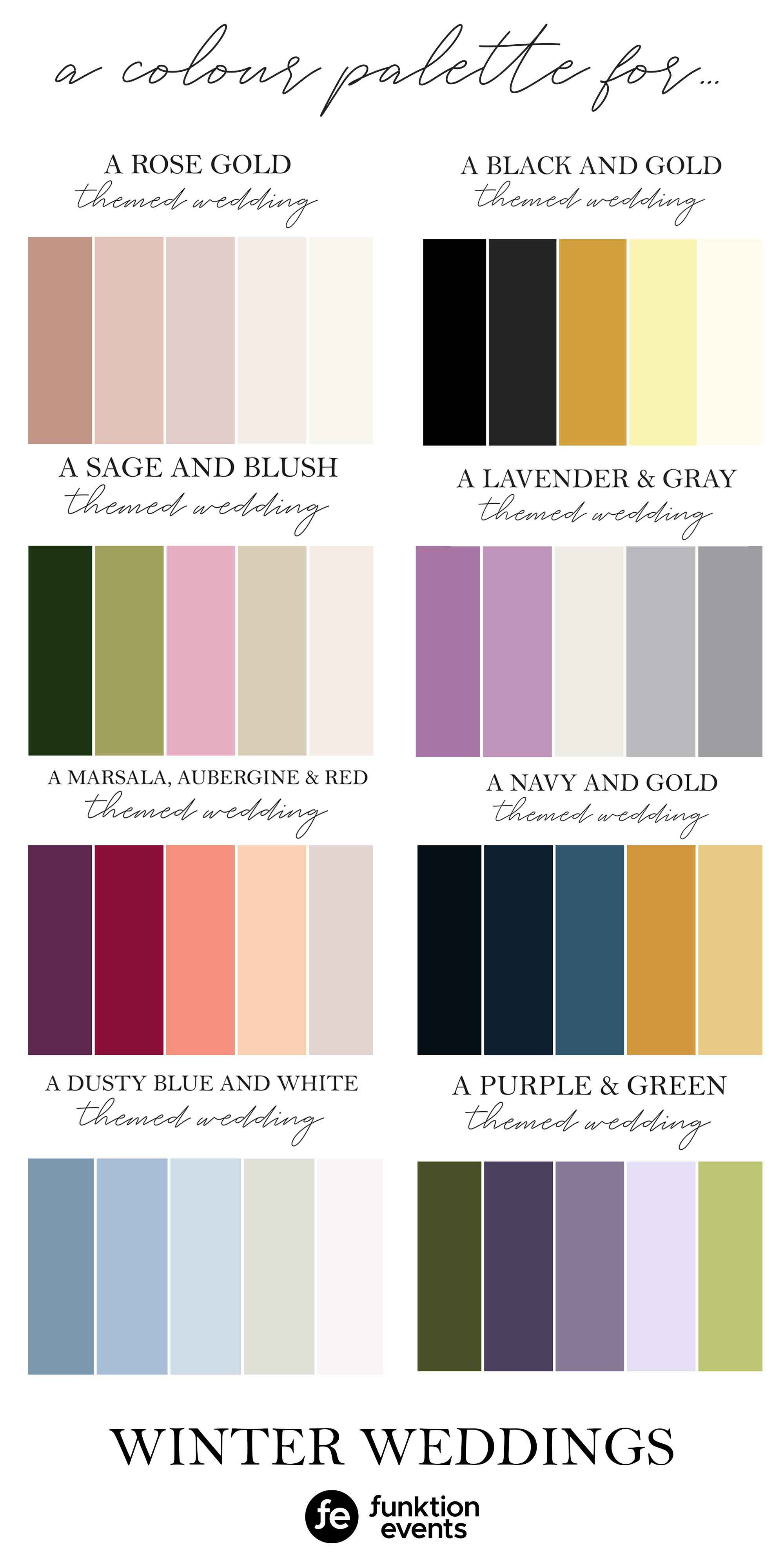 Winter Wedding - Colour Scheme Long