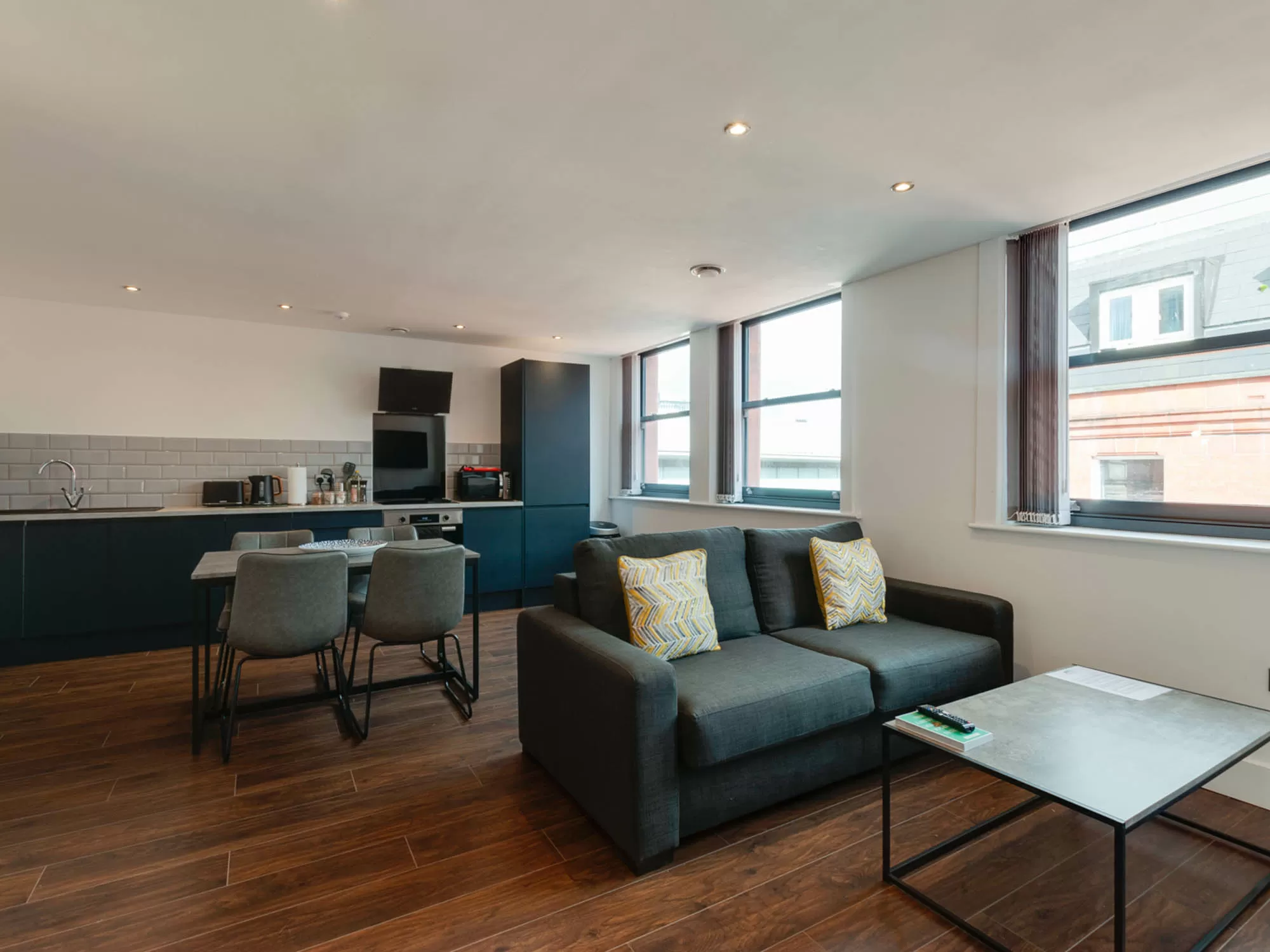 Stylish Liverpool apartment lounge – perfect for hen group stays