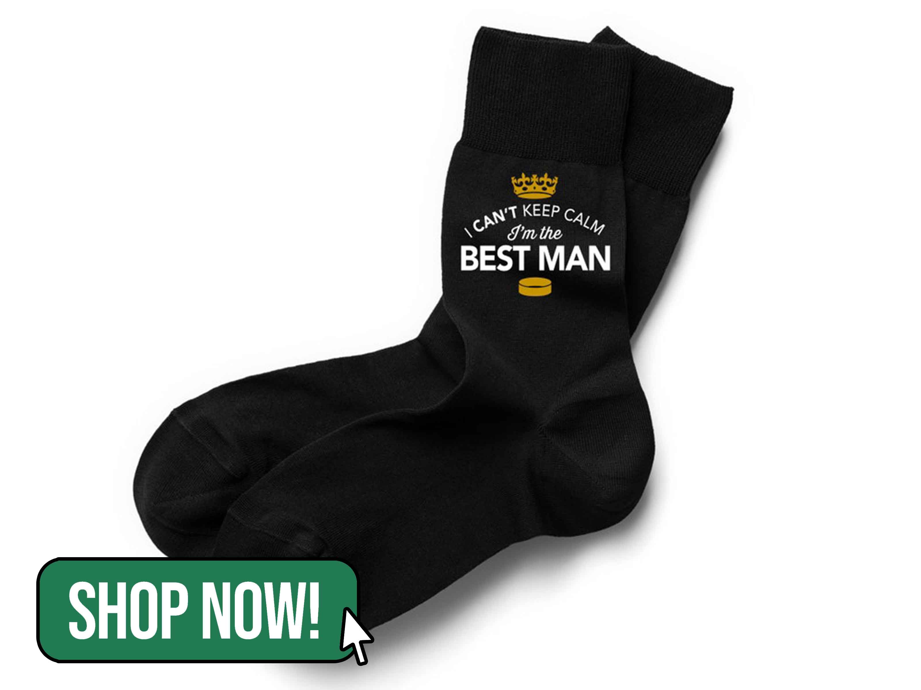 "I Can't Keep Calm, I'm the Best Man" Socks - DesignInventPrints