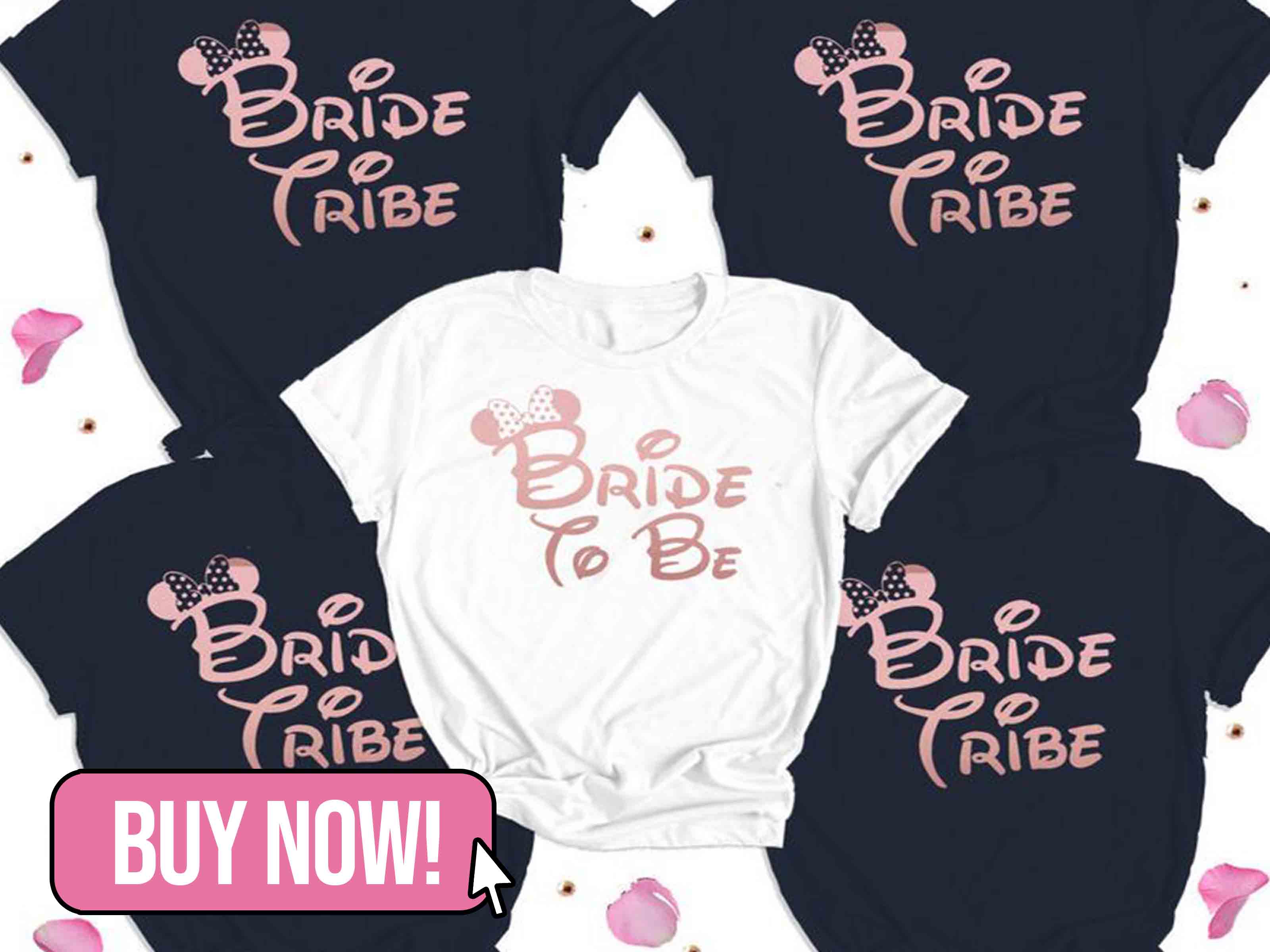 Disney Bride Tribe Hen Party T Shirts - RoseBoutiqueByAngela