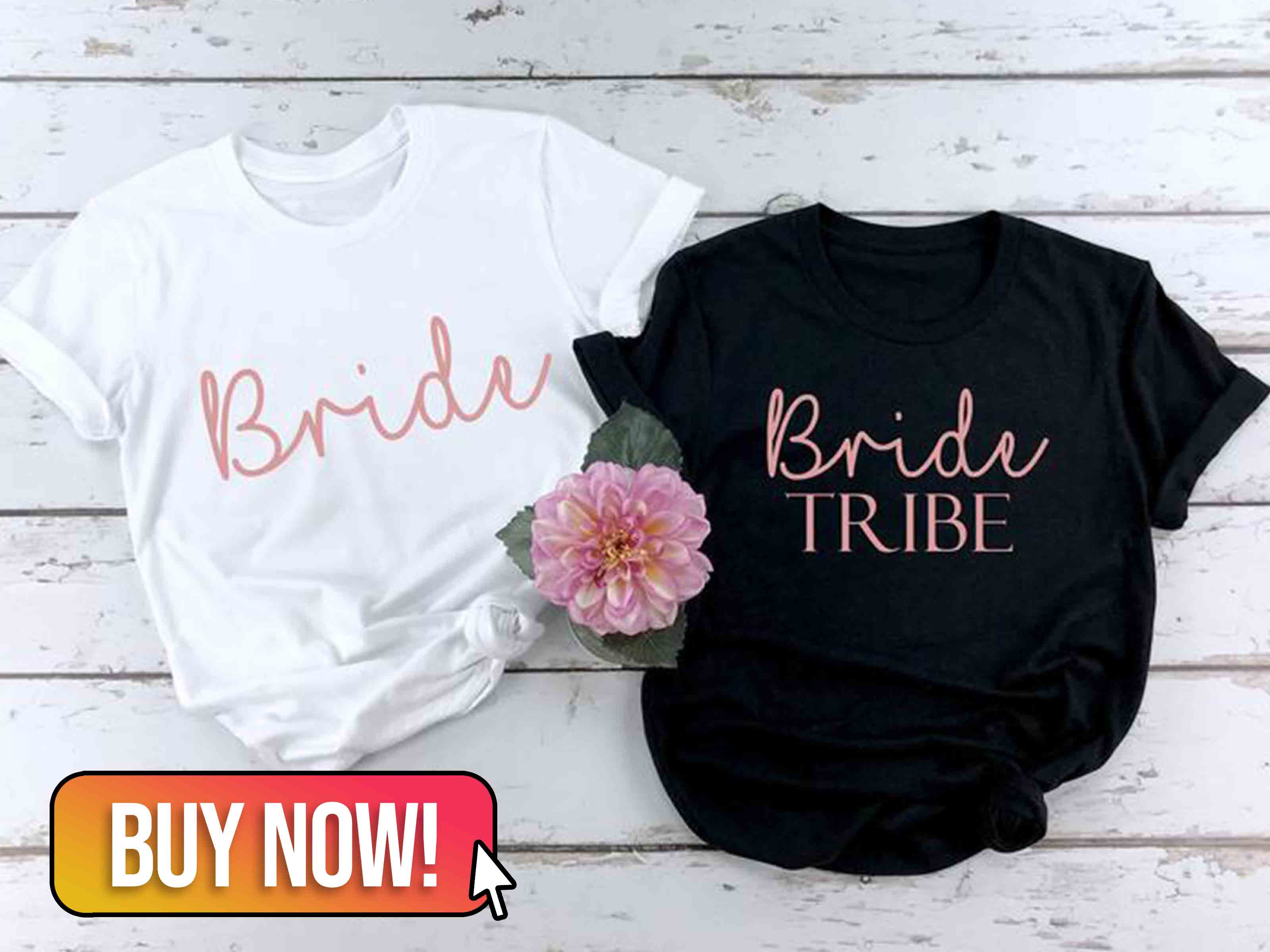 Bride Tribe T-Shirt Rose Gold - BespokeWeddingCrafts