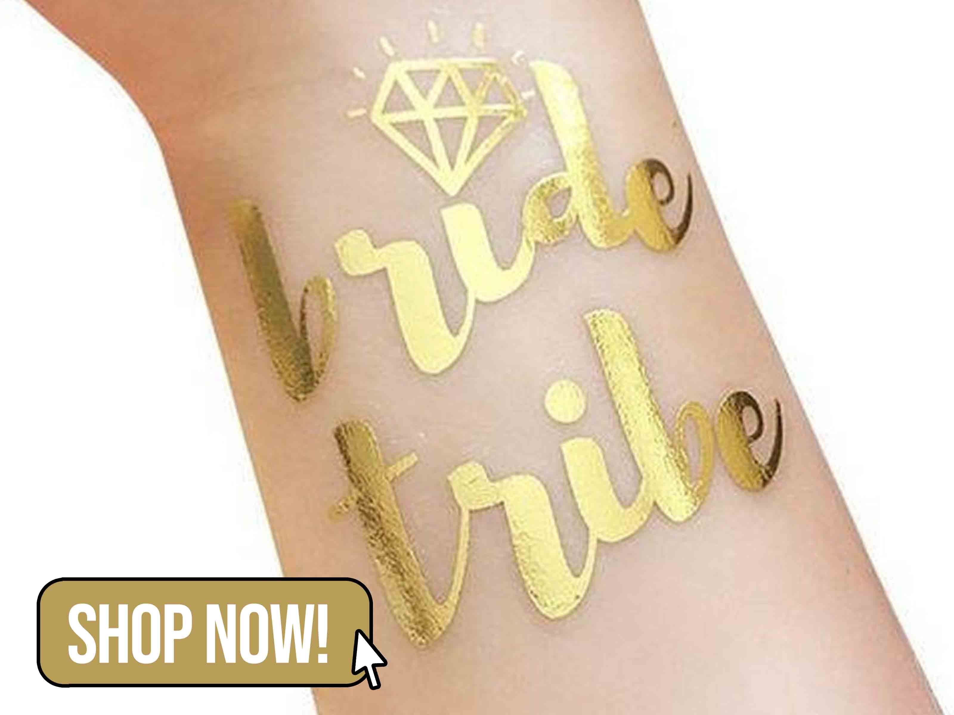 Bride Tribe Tattoo Gold - PartyWithPersnickety