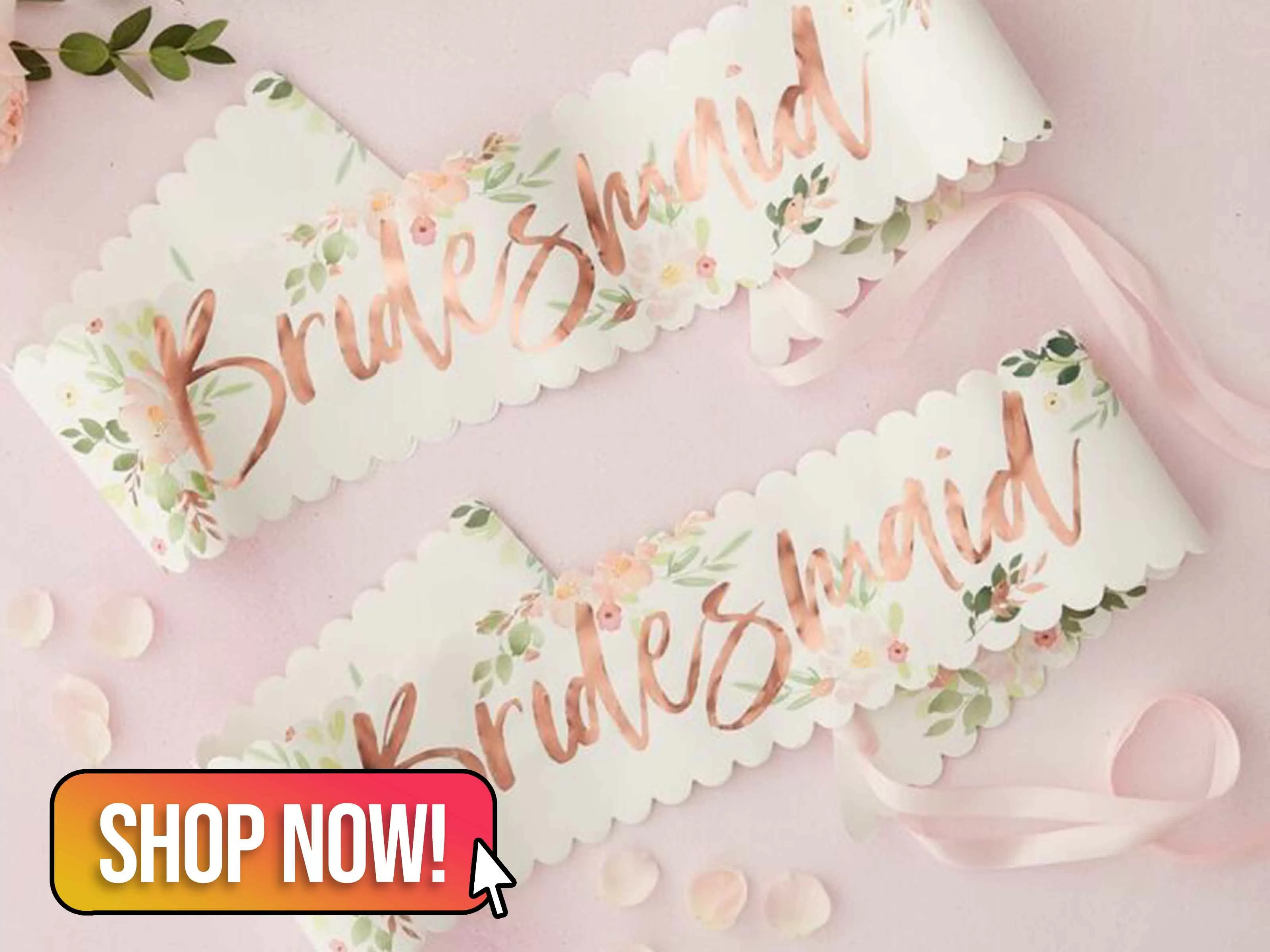 ginger ray bridesmaid sash