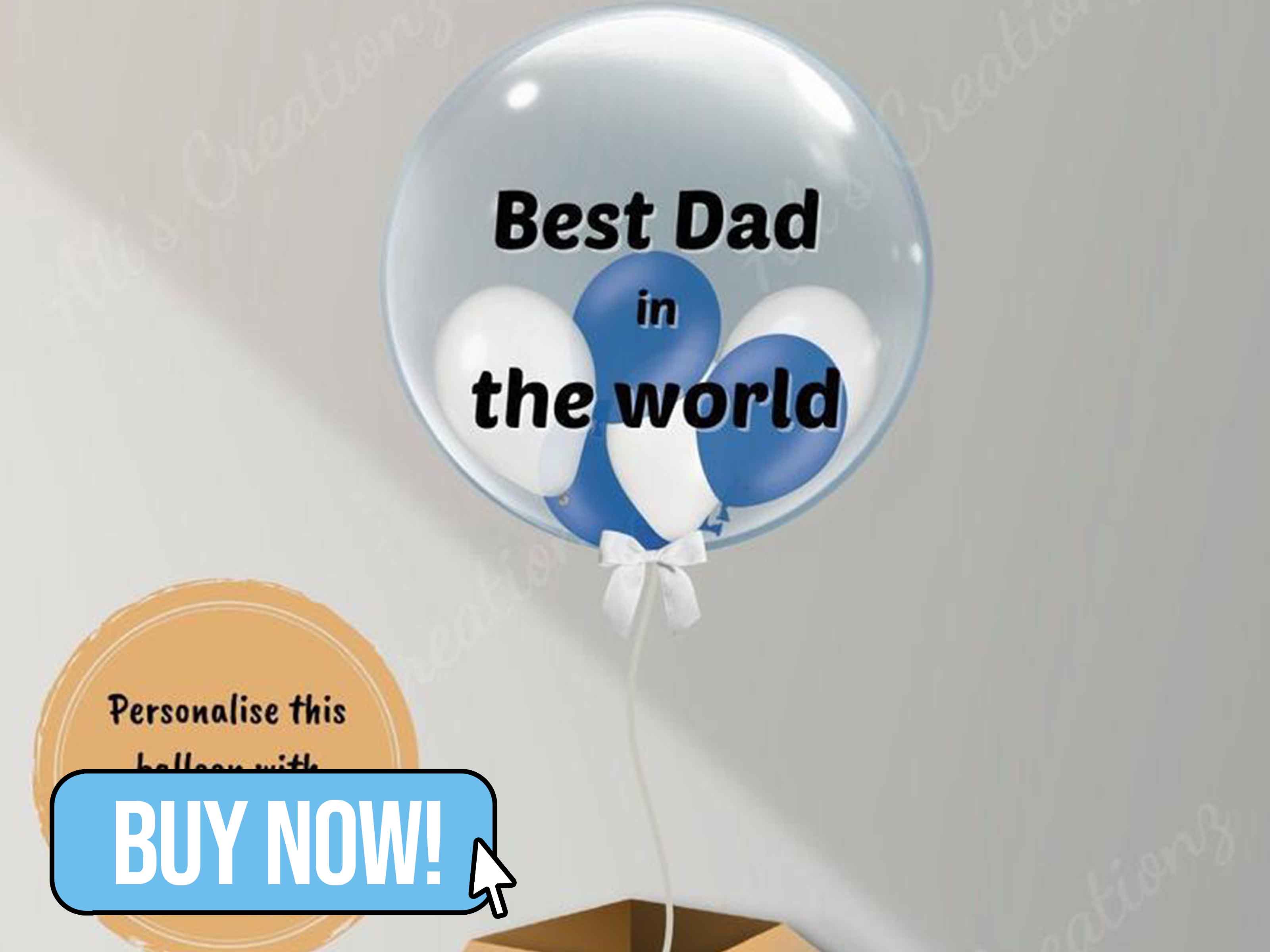 Fathers Day - Father's Day Bubble Balloon in a Box