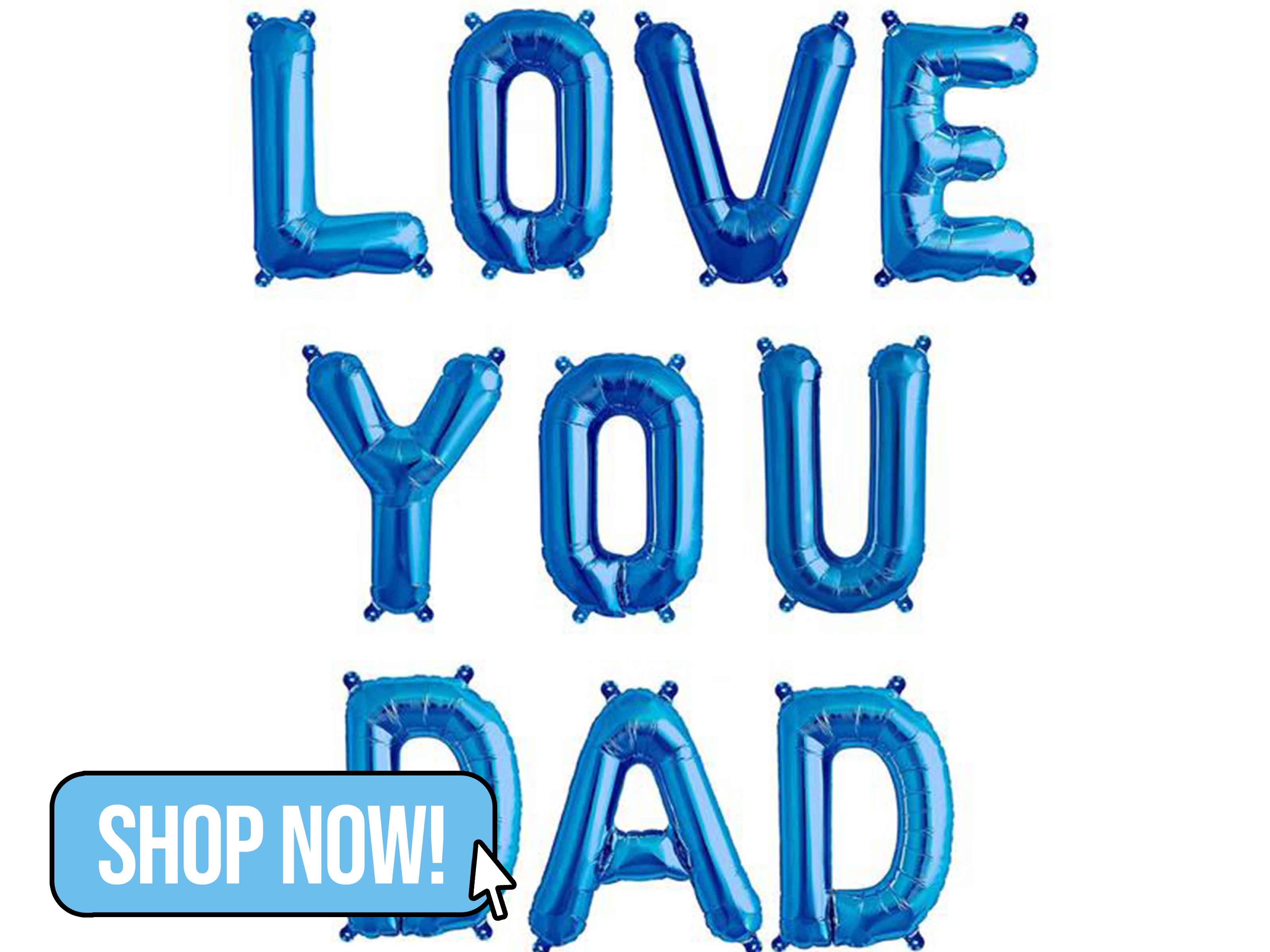 Fathers Day - Love You Dad Balloon Bunting