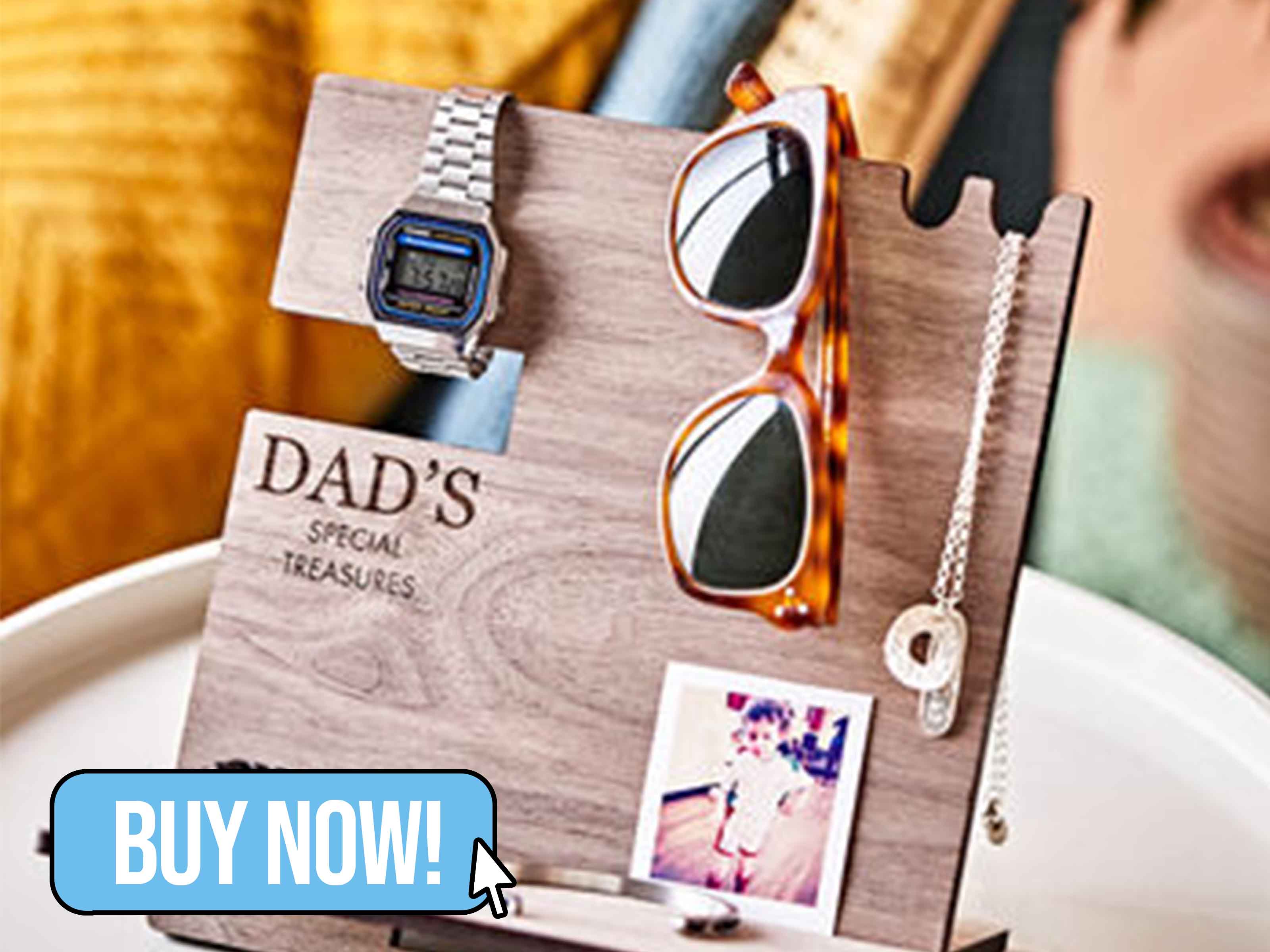 Fathers Day - Men’s Personalised Wooden Accessory Stand