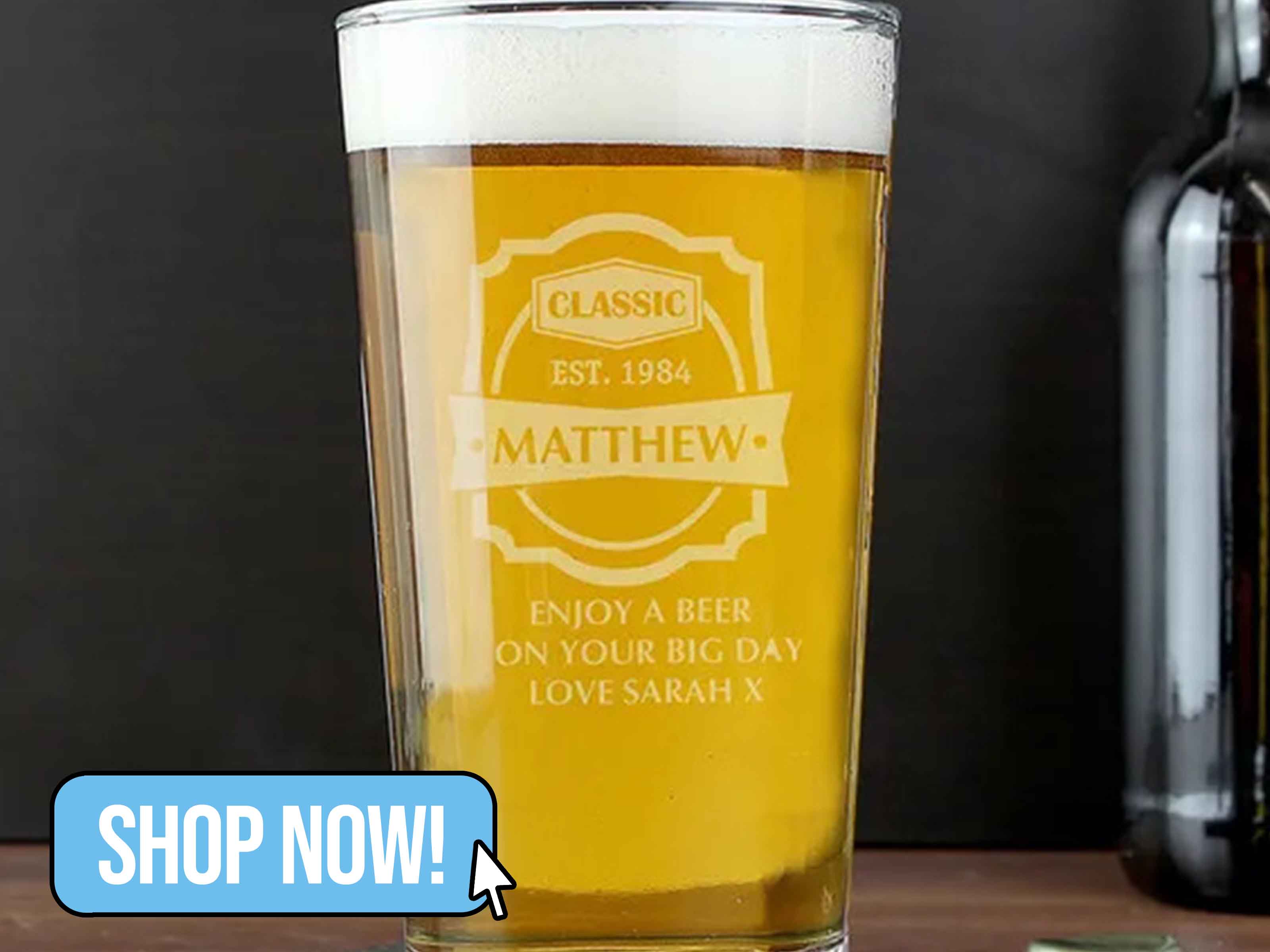 Fathers Day - Personalised Classic Pint Glass