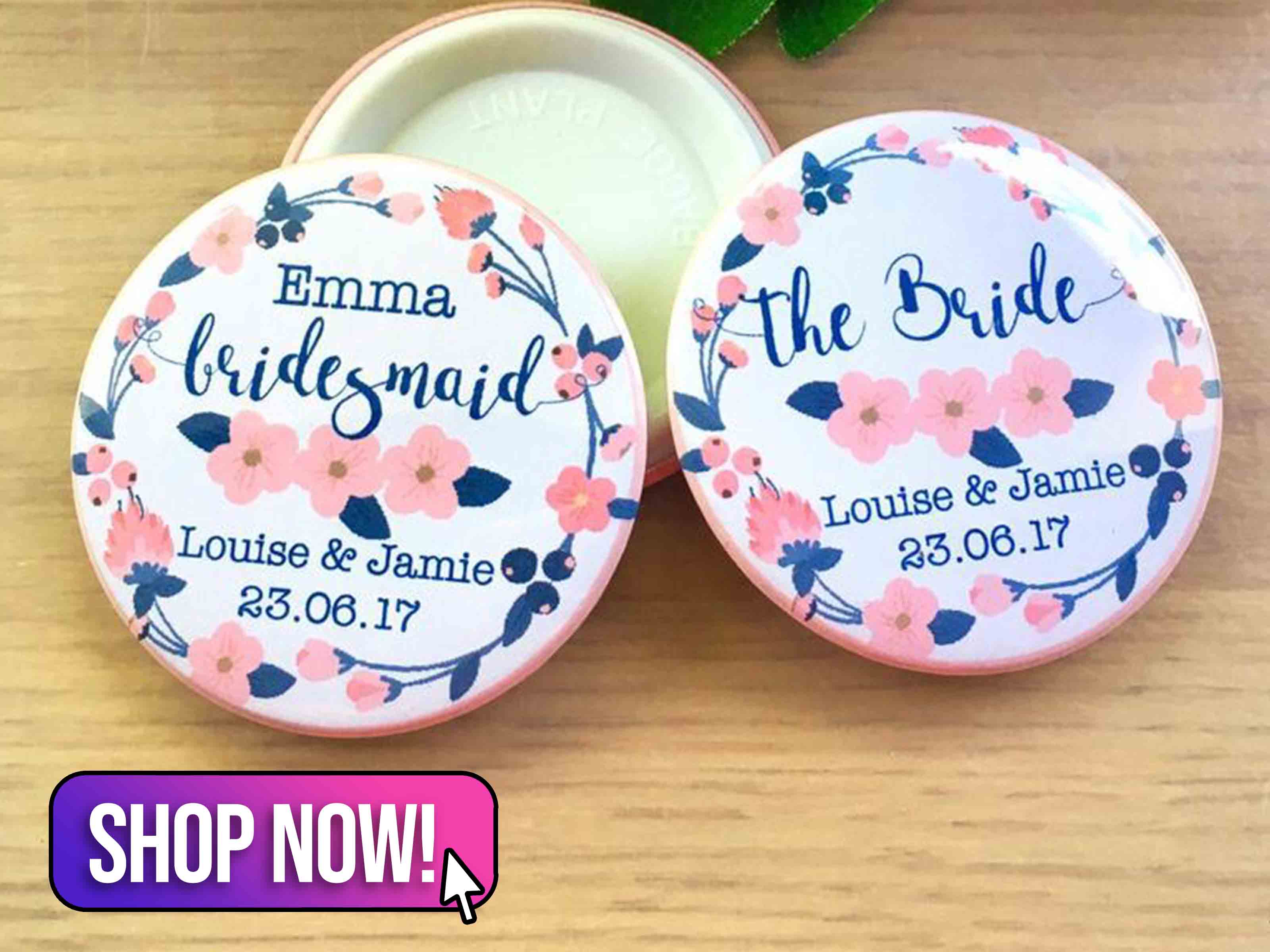 Floral Personalised Hen Do Badges - TheHouseOfAirey