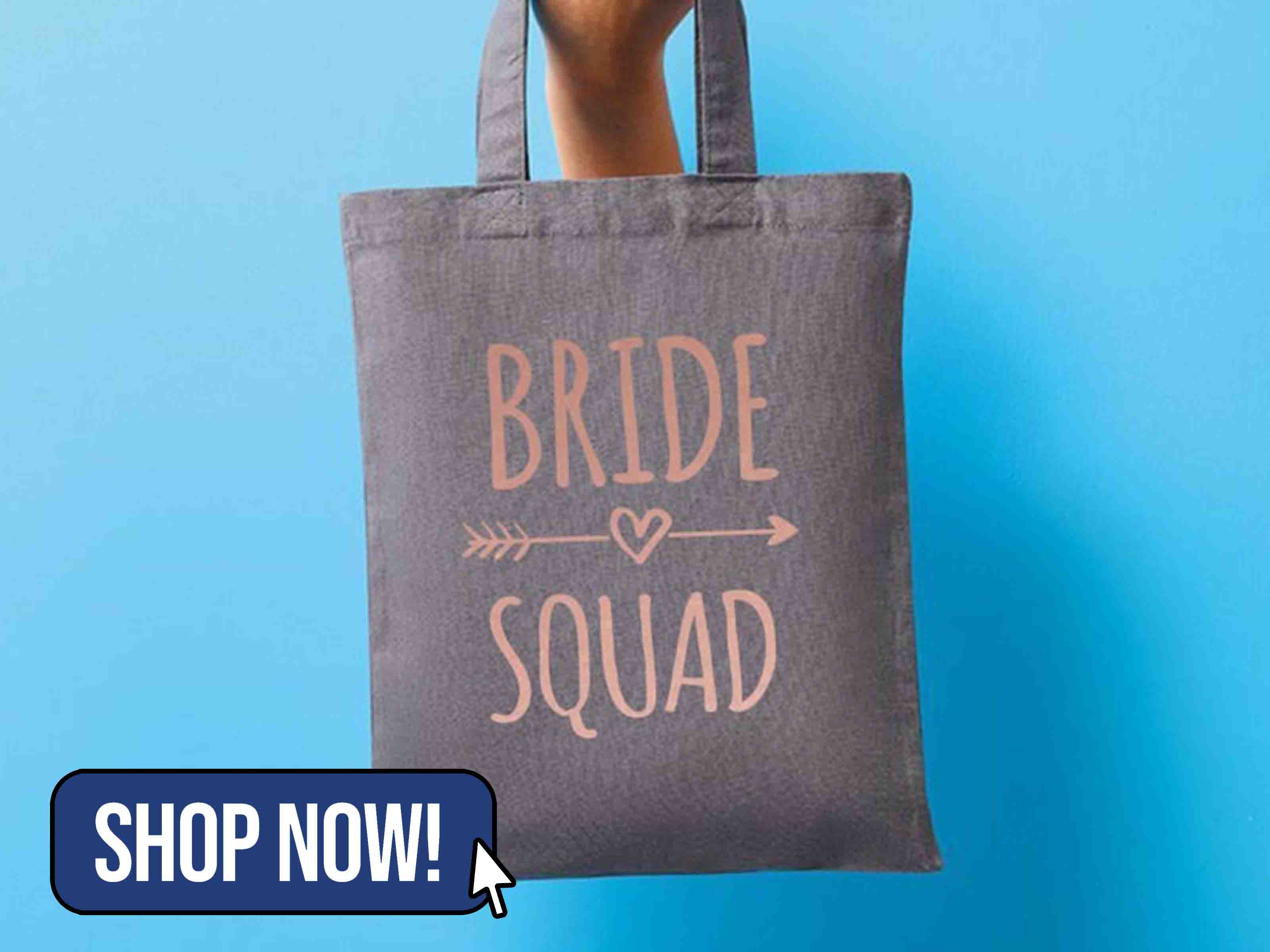 Bride Squad Small Short Handle Mini Tote Bag - RedLeaderUK
