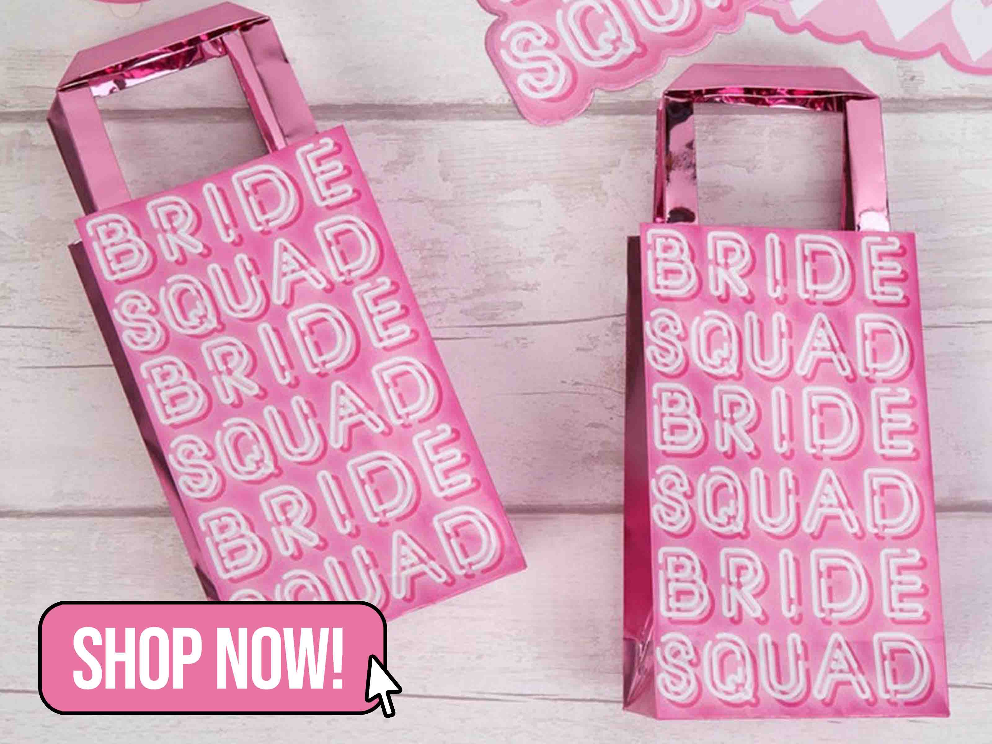 Pink Bride Squad Party Bag - PartyTouchesUK