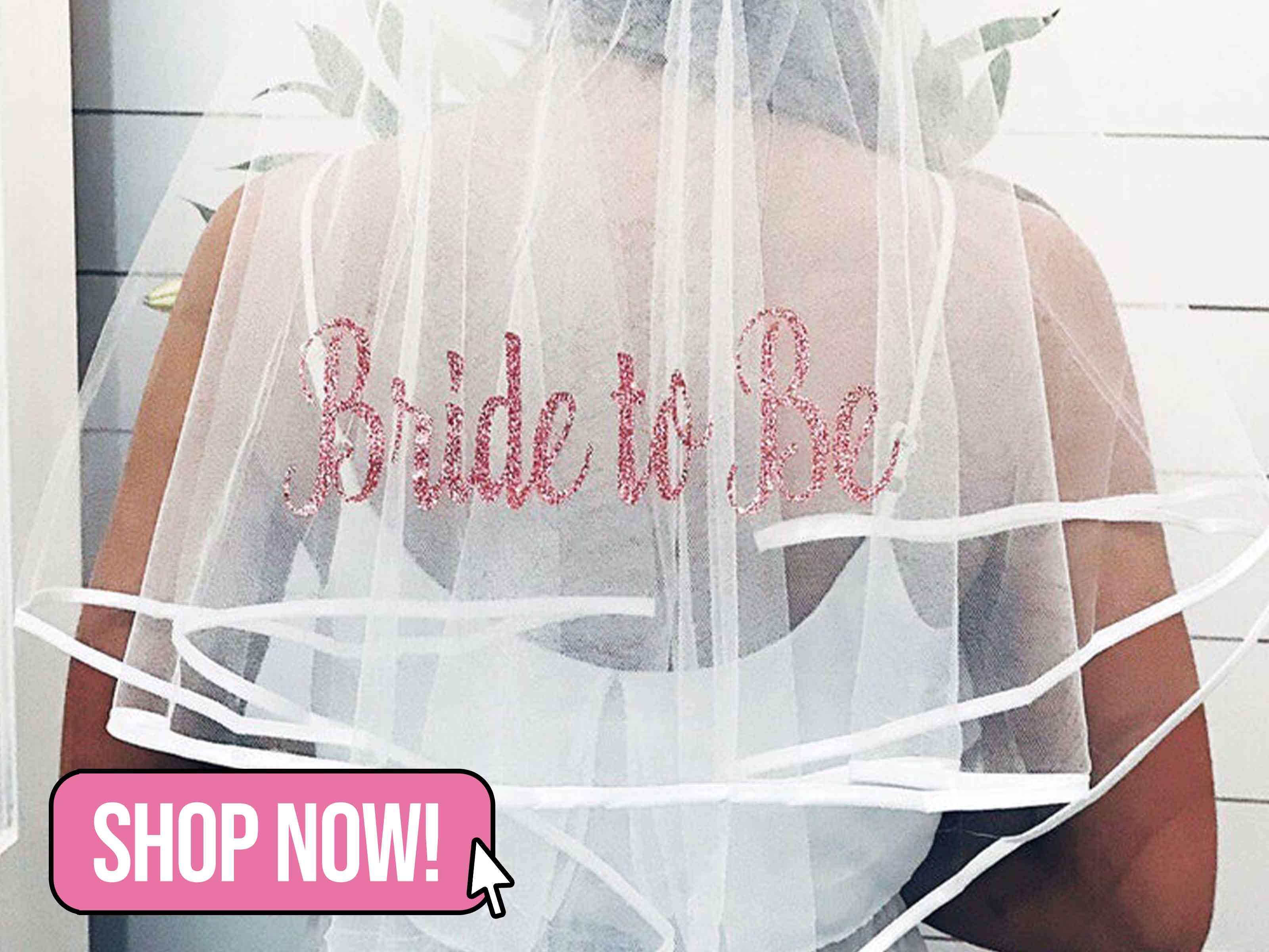 Glitter Bride To Be Veil - BrantPointPrep