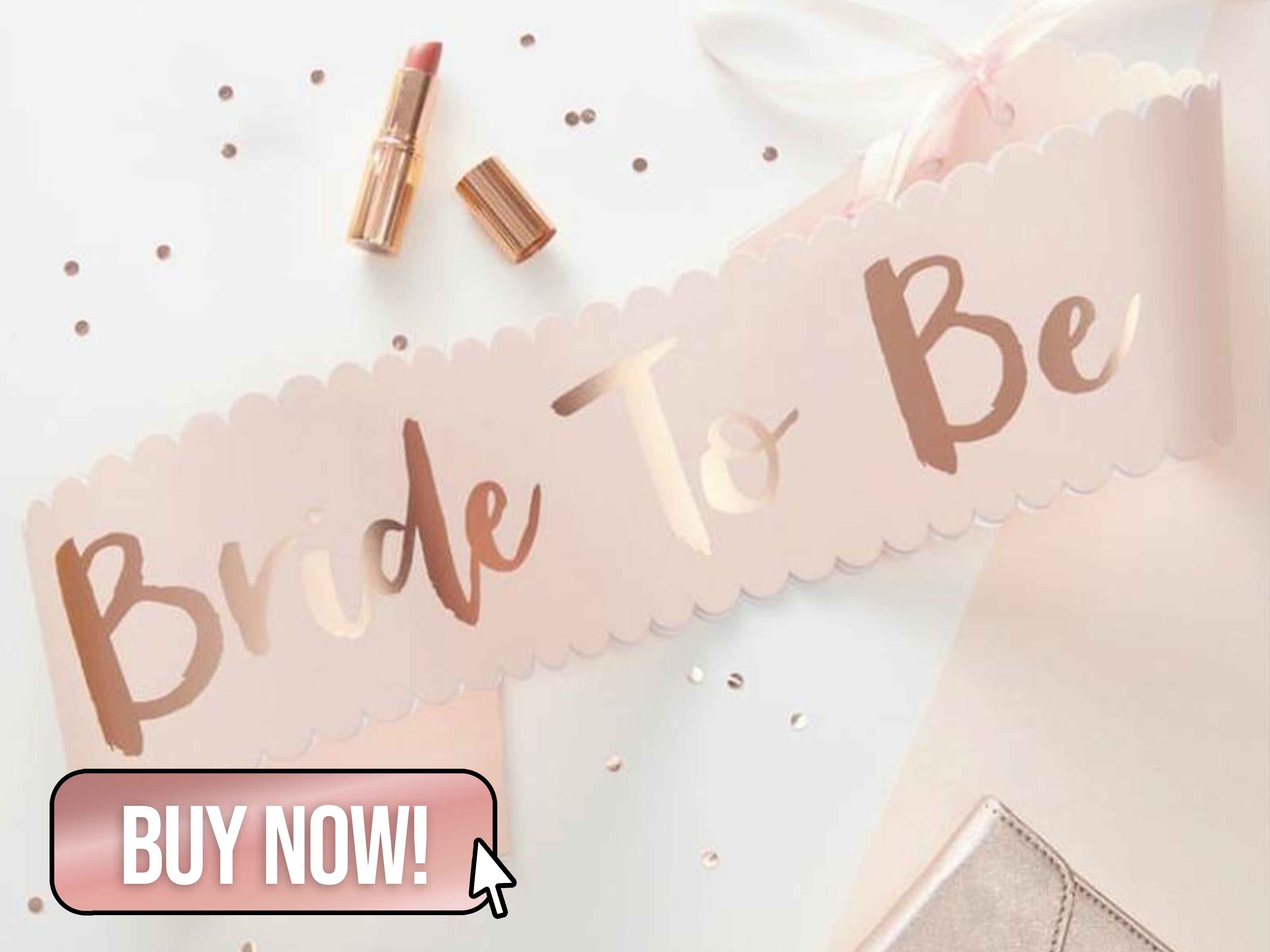 Rose Gold Bride To Be Sash - supersweetparty