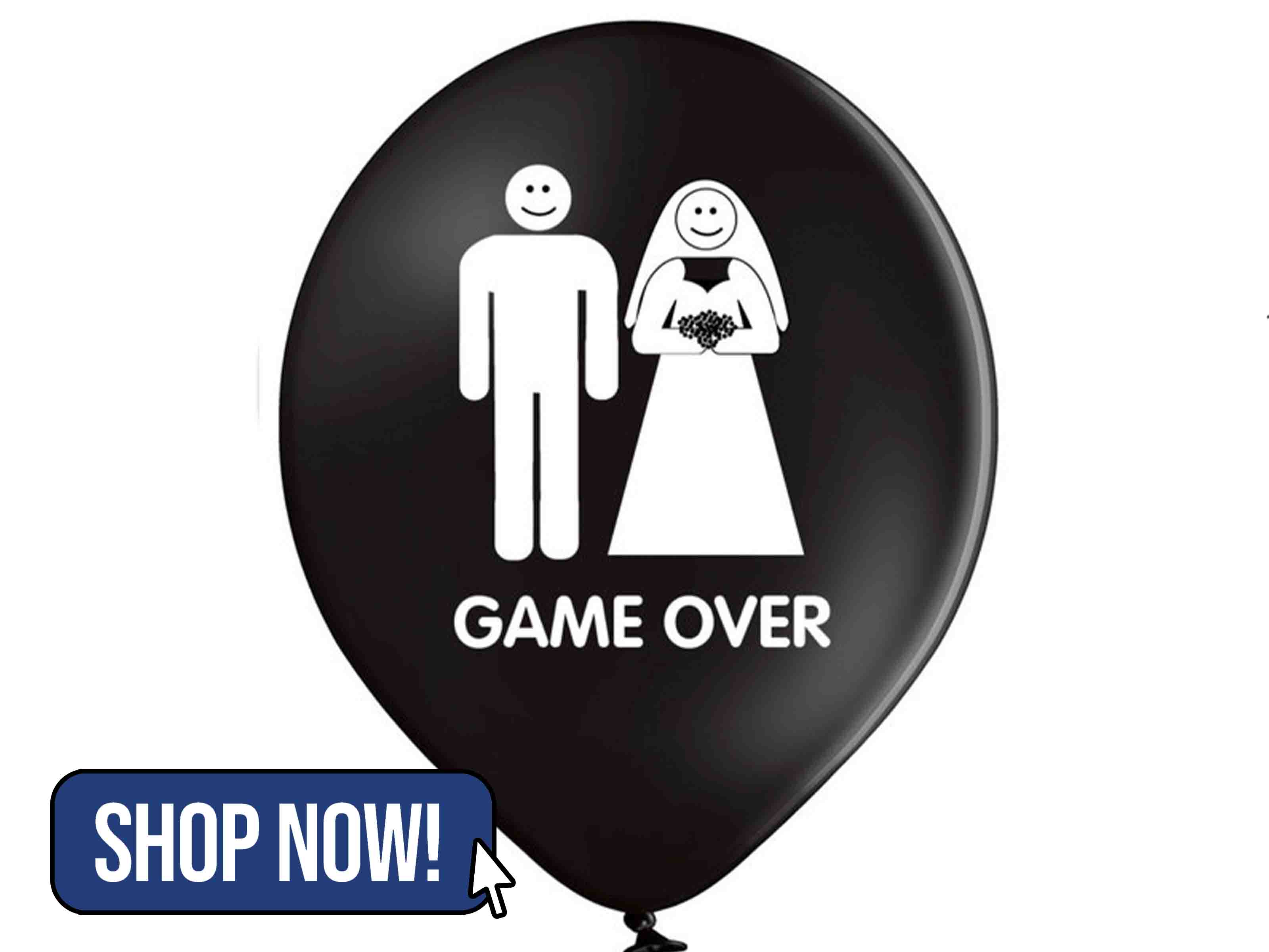 Game Over Marriage Balloons - BanterBalloons