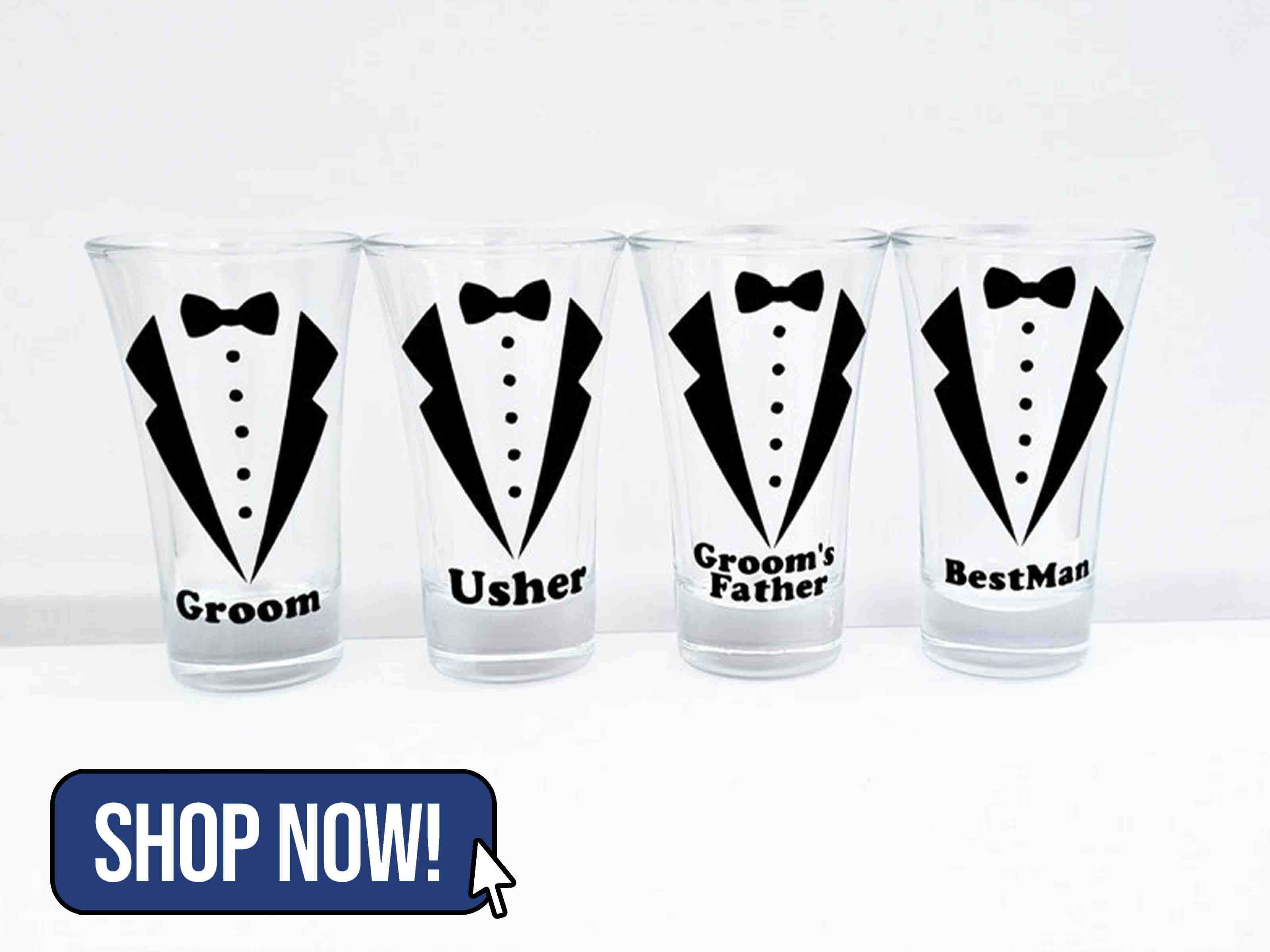Personalised Stag Do Shot Glasses - TOPersonalisedGifts
